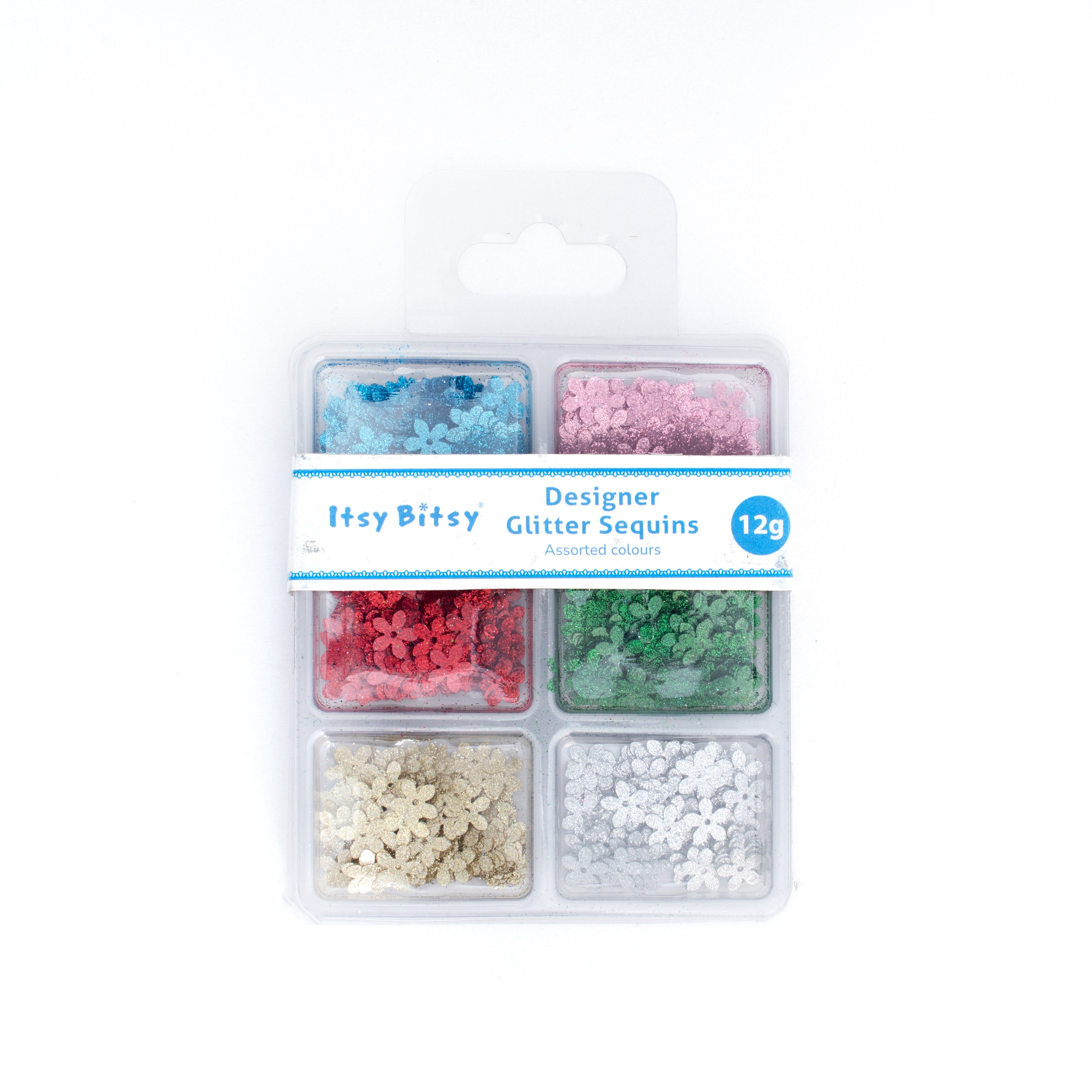 Flower Sequins Lily Dazzle 10mm 6 Colours 6 Comp X 2gm Each Blister