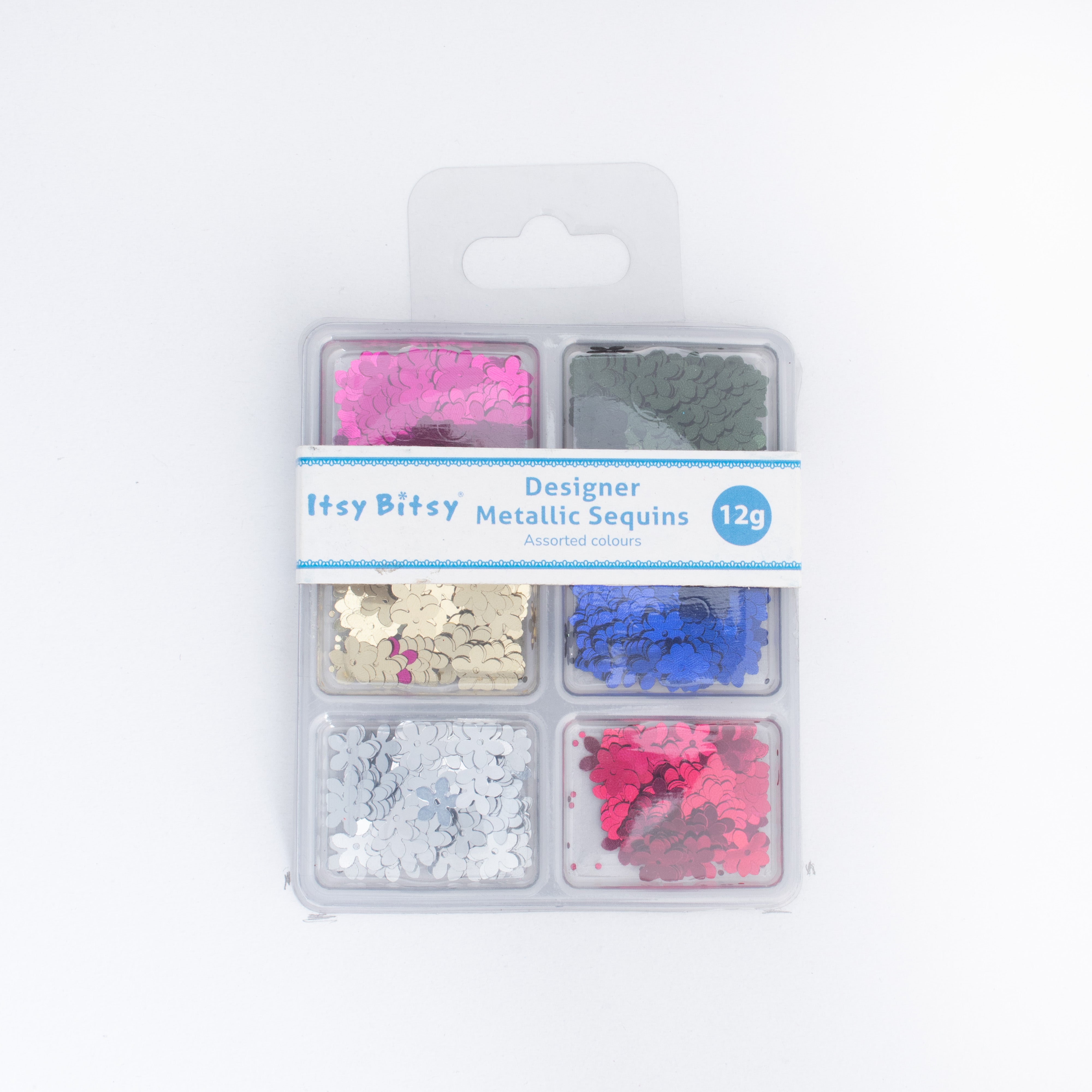 Flower Sequins Jewel Berry 10mm 6 Colours 6 Comp X 2gm Each Blister
