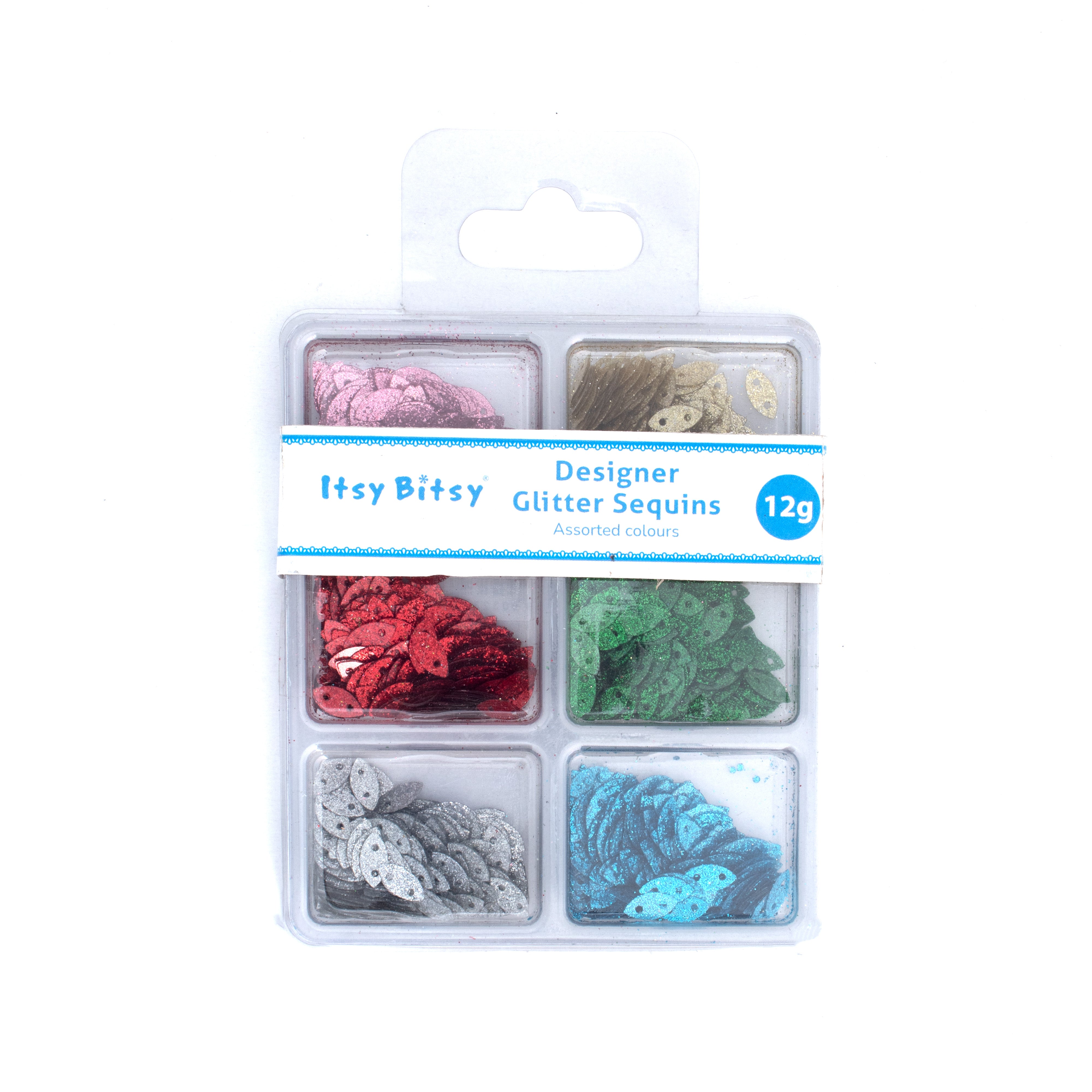 Leaf Sequins Festive Shimmer 5x10mm 6 Colours 6 Comp X 2gm Each Blister