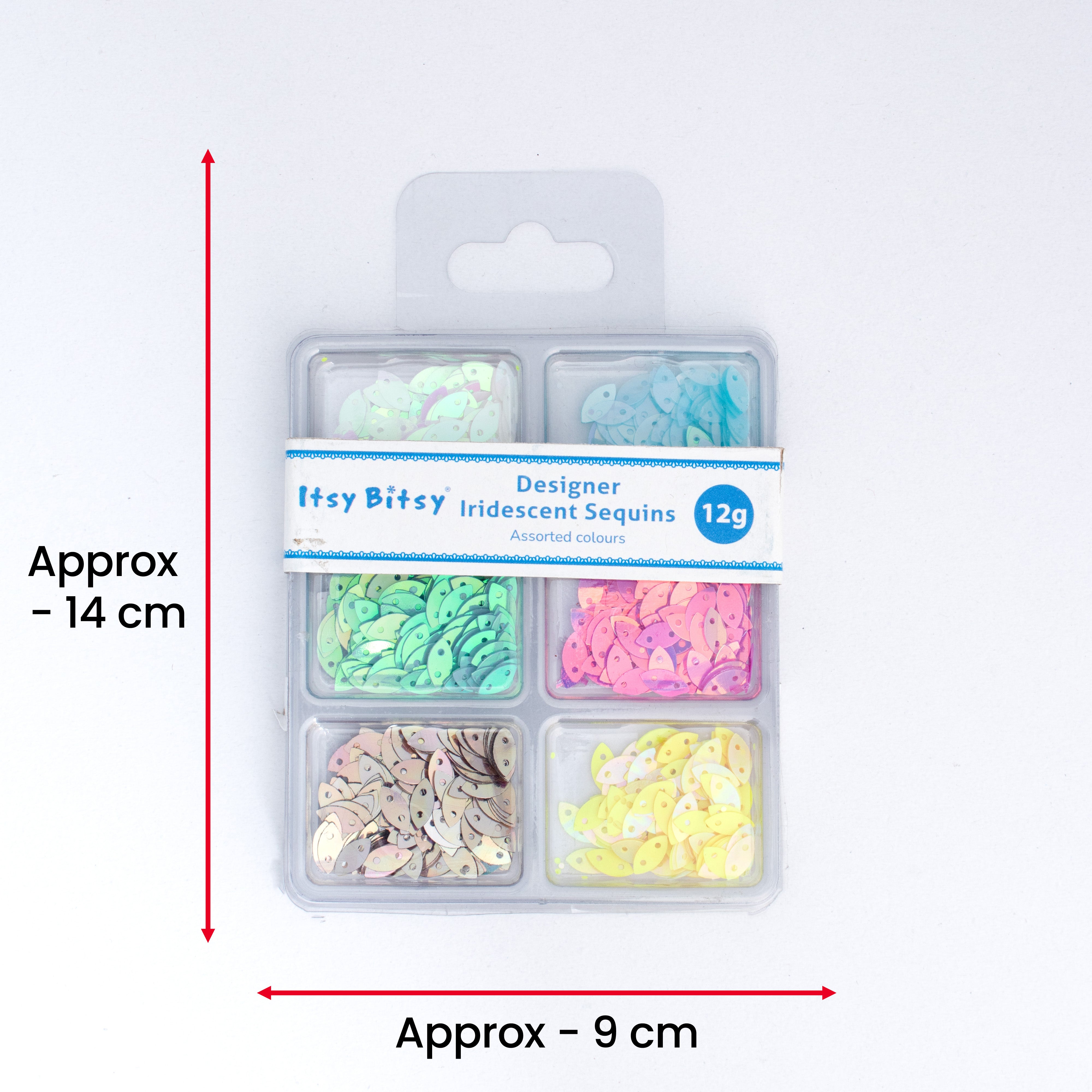Leaf Sequins Sky Dazzle 5x10mm 6 Colours 6 Comp X 2gm Each Blister