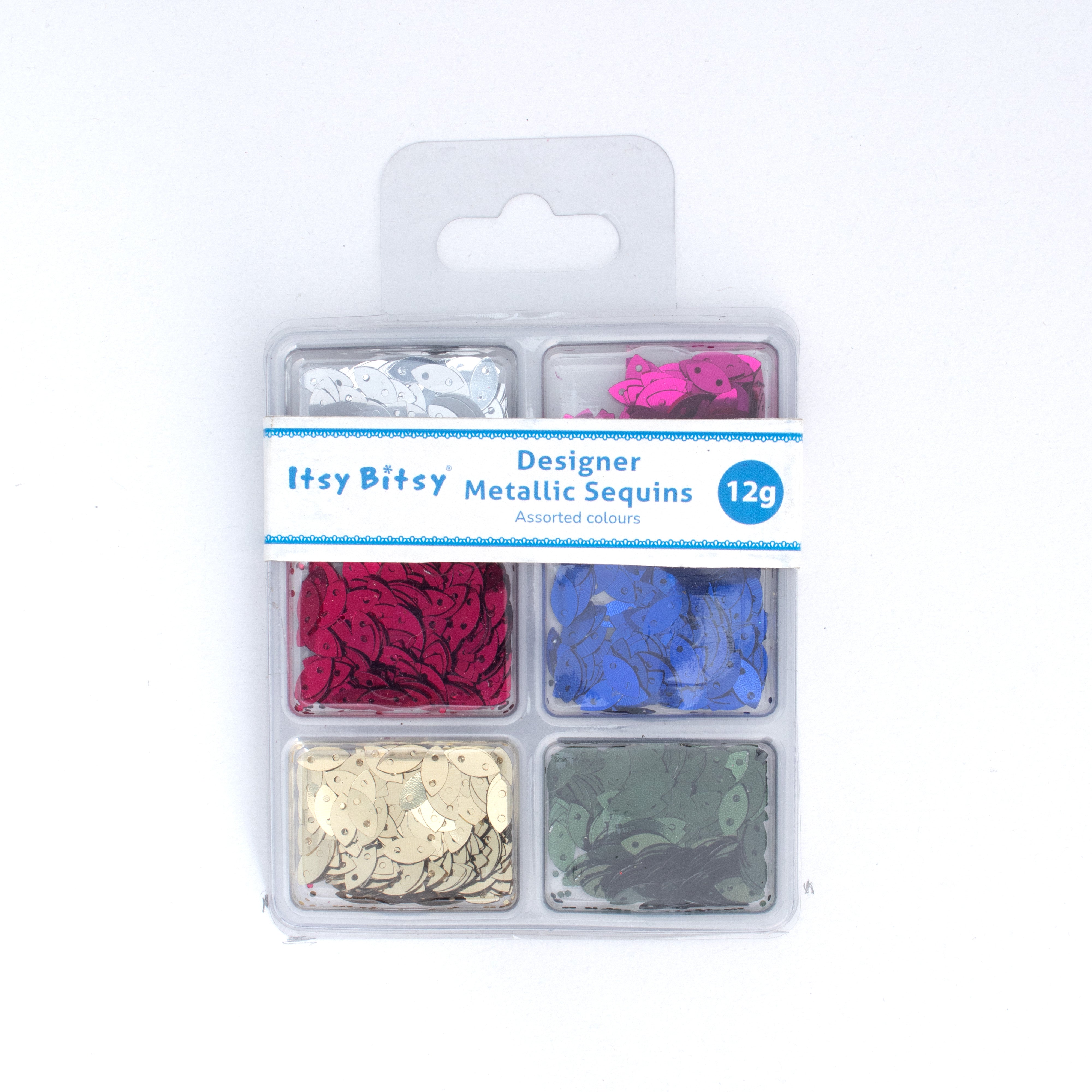 Leaf Sequins Jewel Berry 6 Colours 6 Comp X 2gm Each Blister