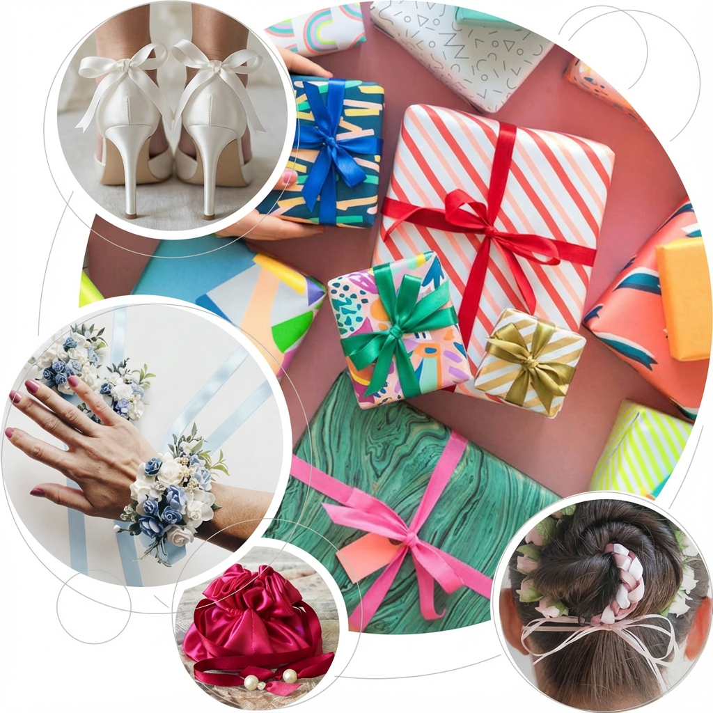 Satin Ribbon 12Mm 150Mtr  White