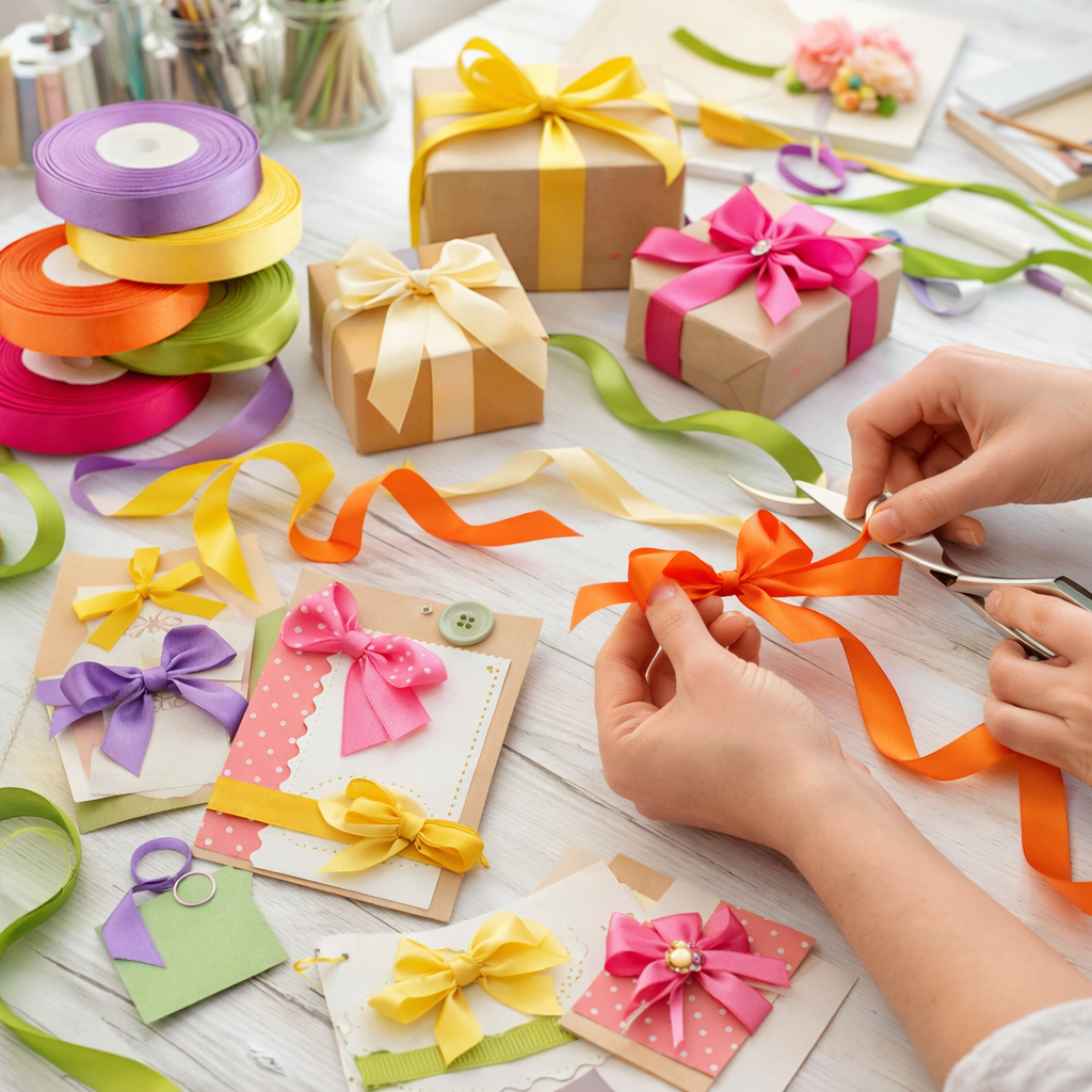 Satin Ribbon 25Mm 50Mtr Off White