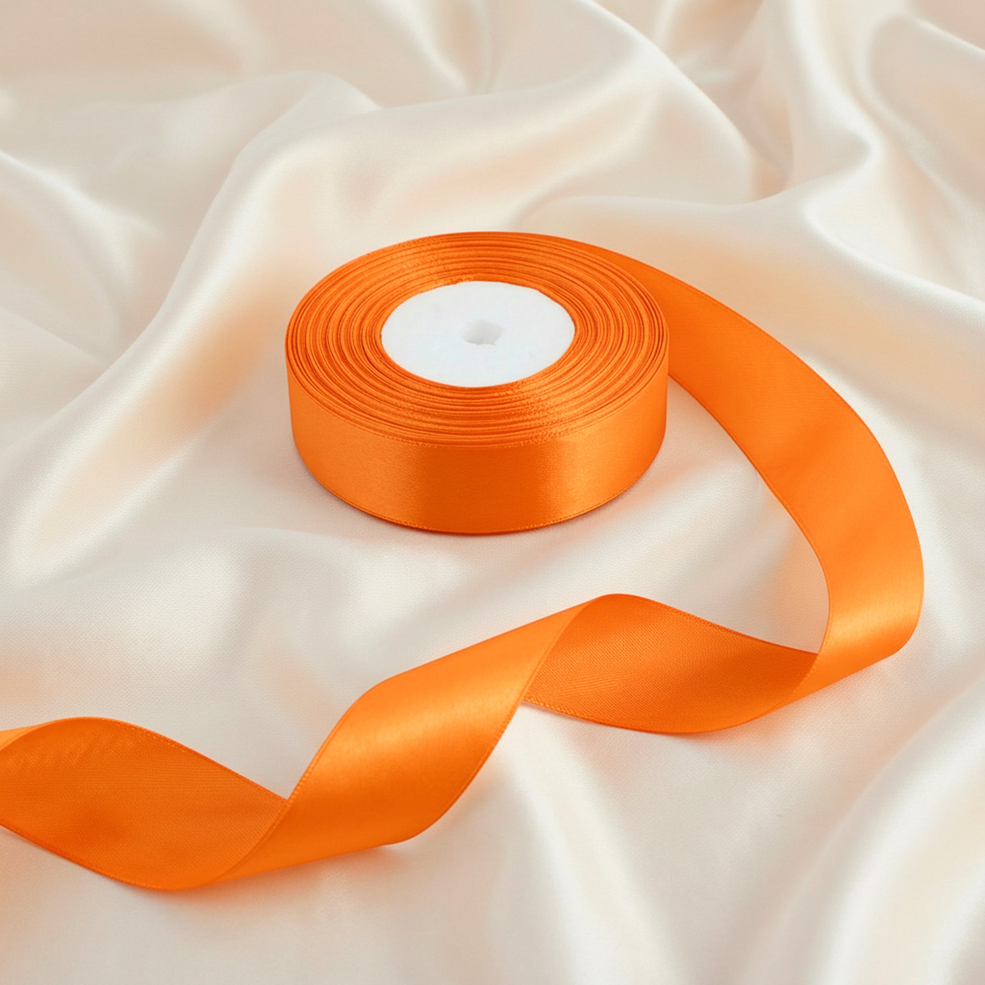 Satin Ribbon 25Mm 50Mtr Orange