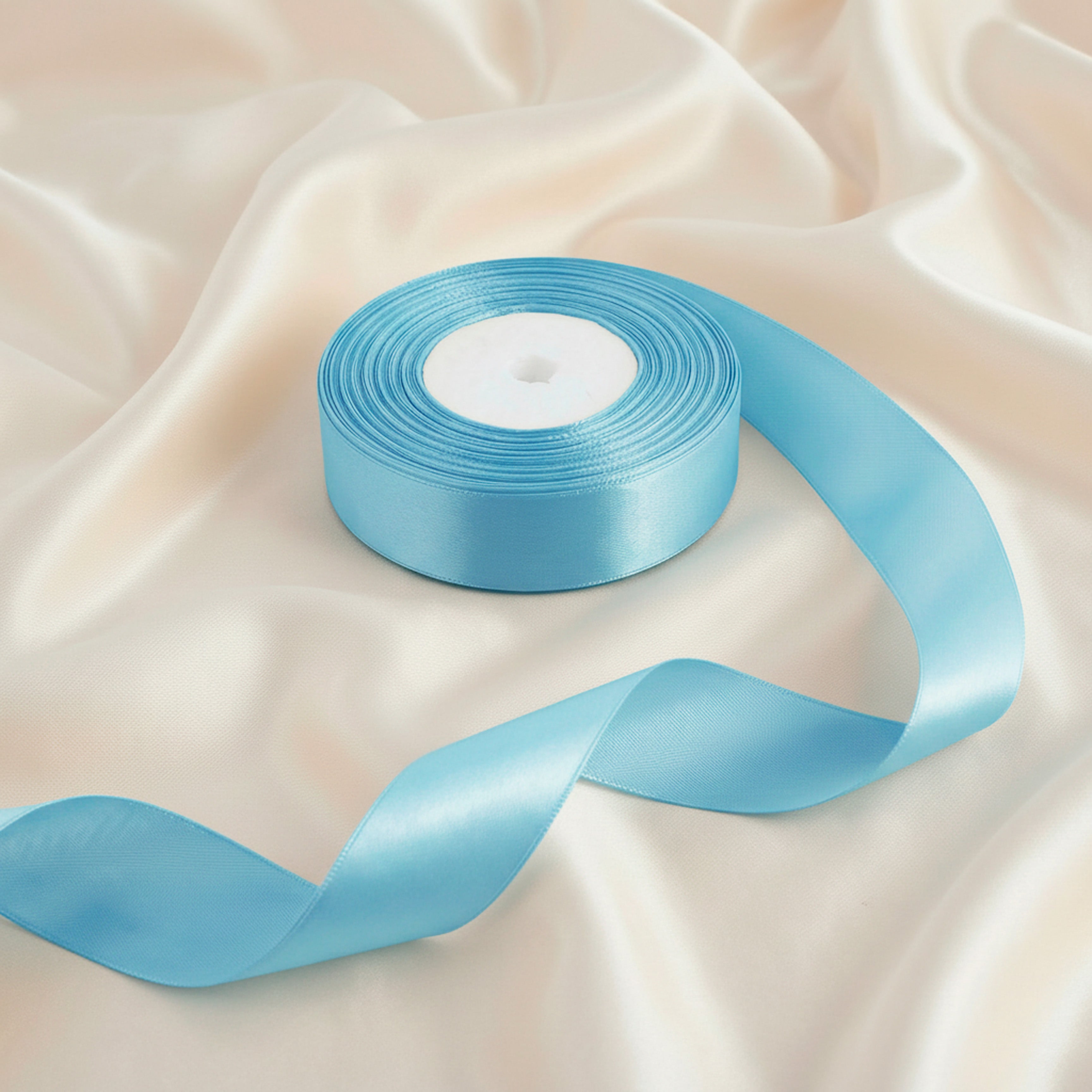Satin Ribbon 25Mm 50Mtr Lt Blue