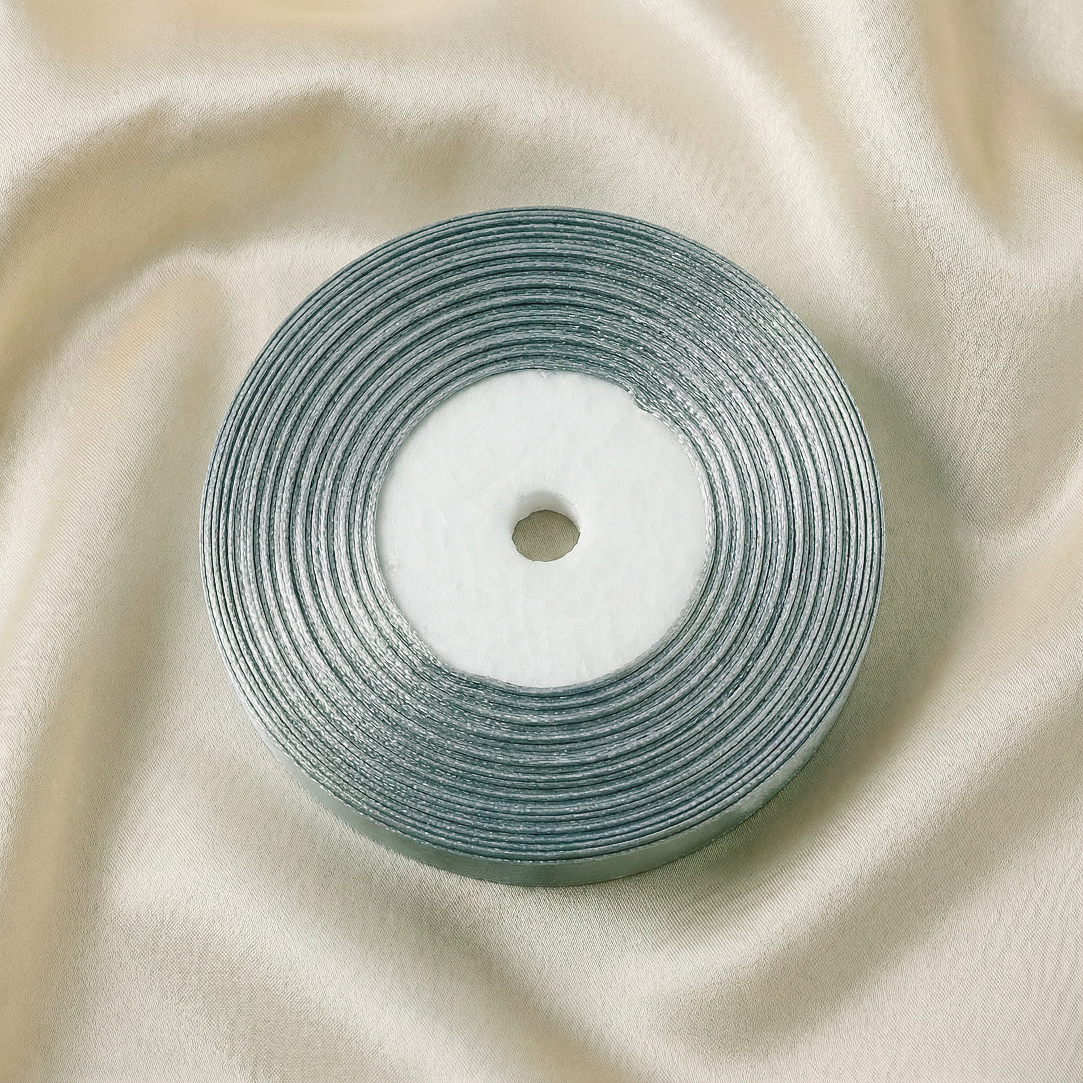 Satin Ribbon 25Mm 50Mtr Silver