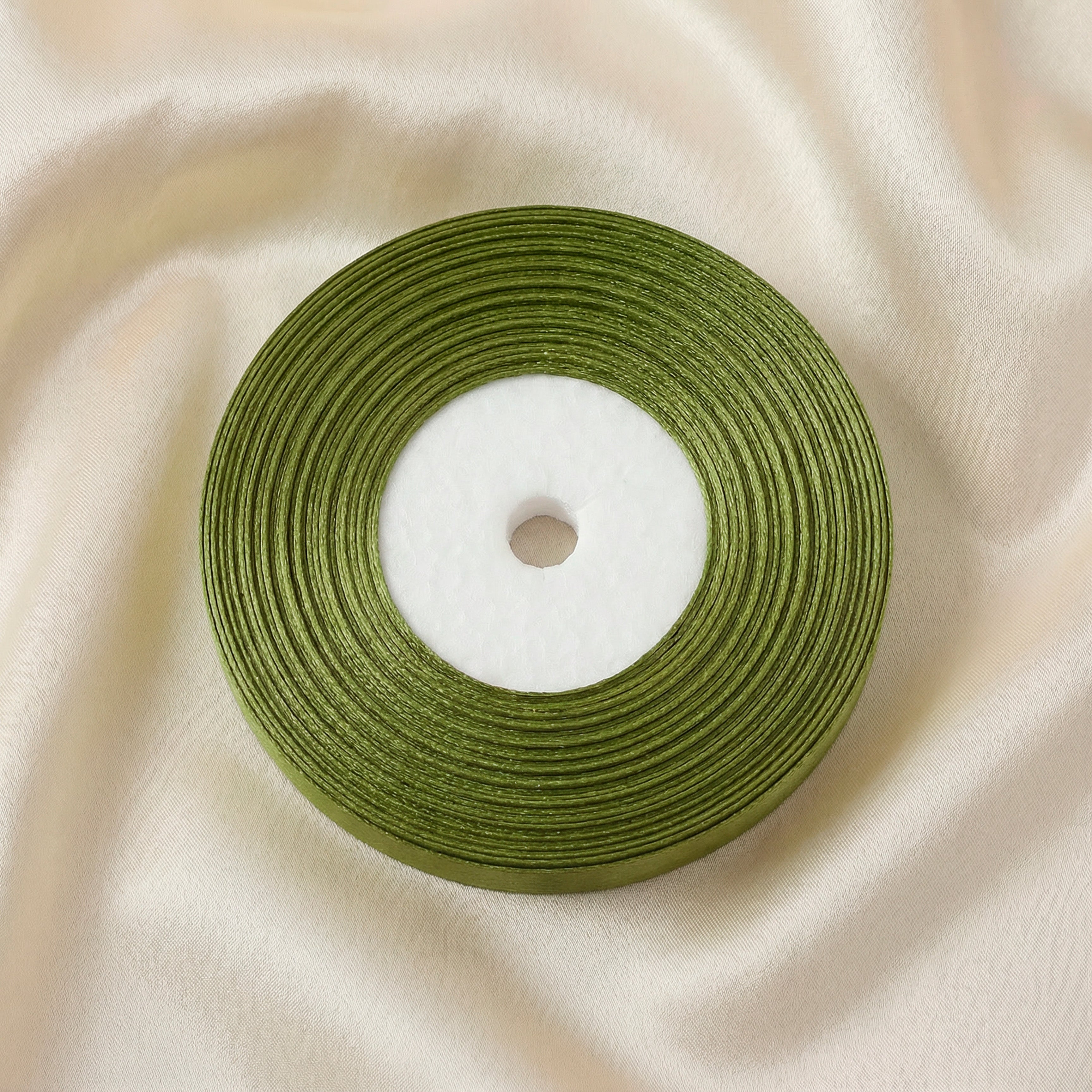 Satin Ribbon 25Mm 50Mtr Olive Green
