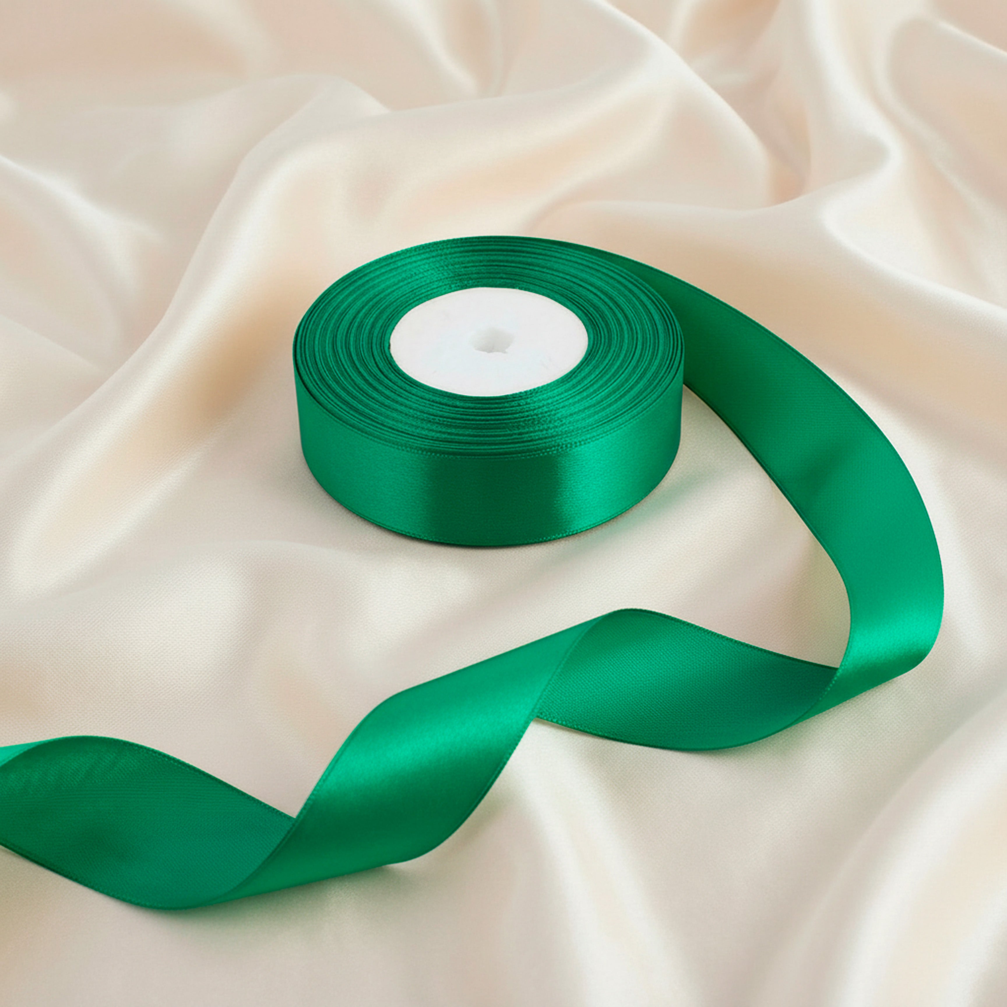 Satin Ribbon 25Mm 50Mtr Green