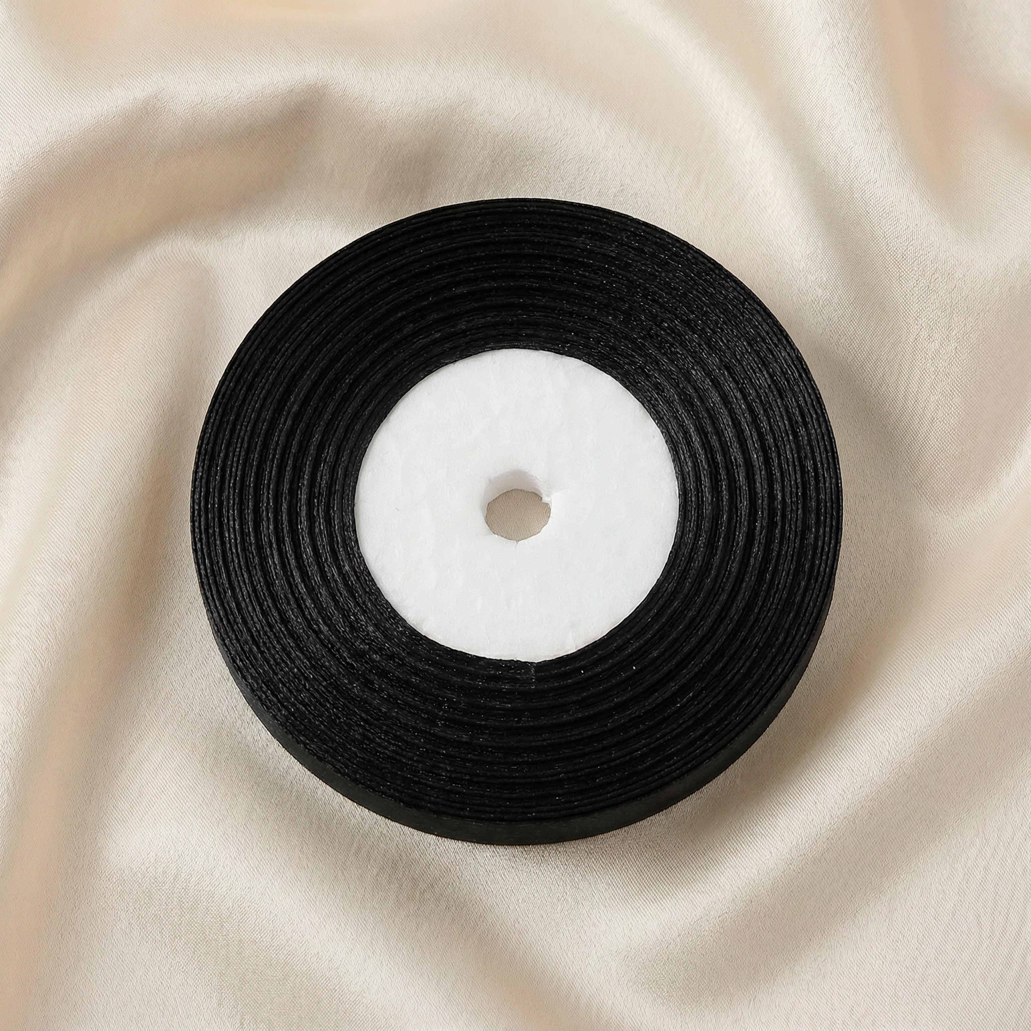 Satin Ribbon 25Mm 50Mtr Black