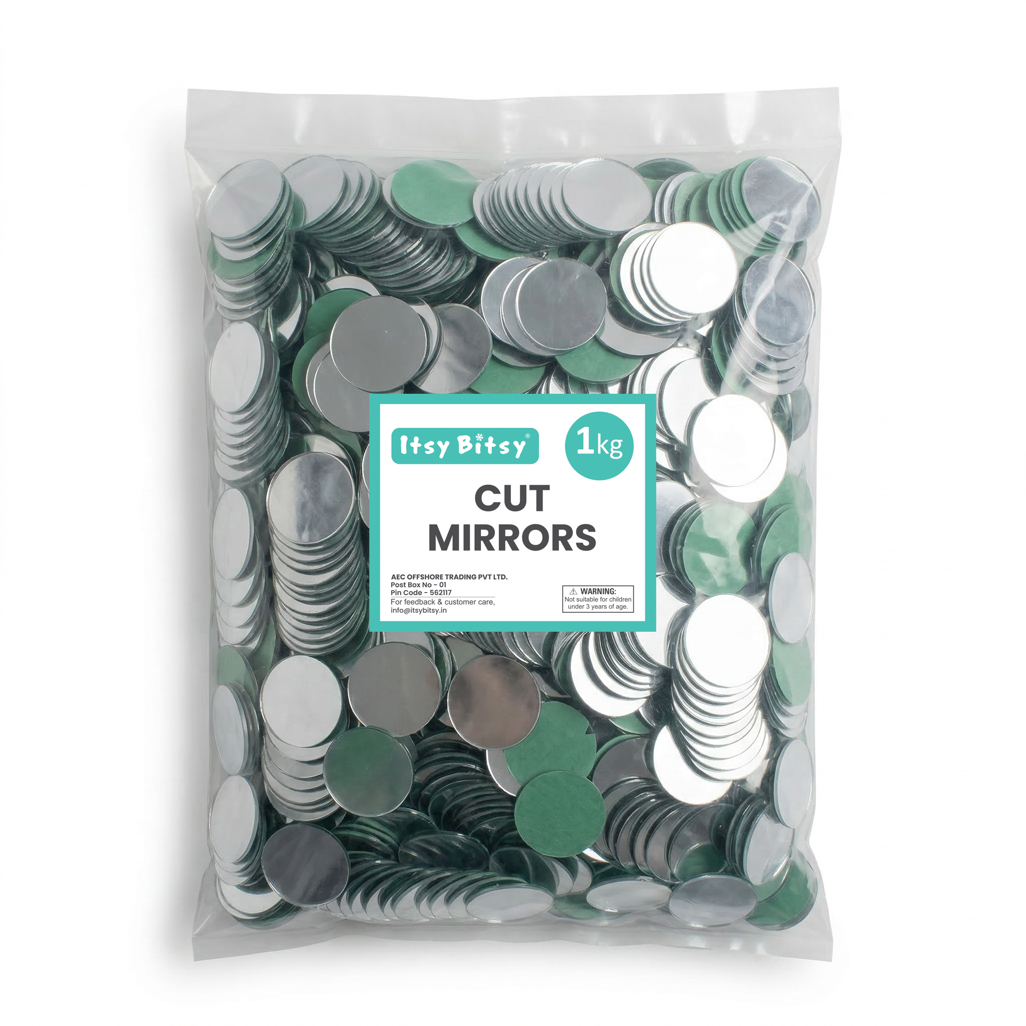 Cut Mirror Round 40Mm 1kg