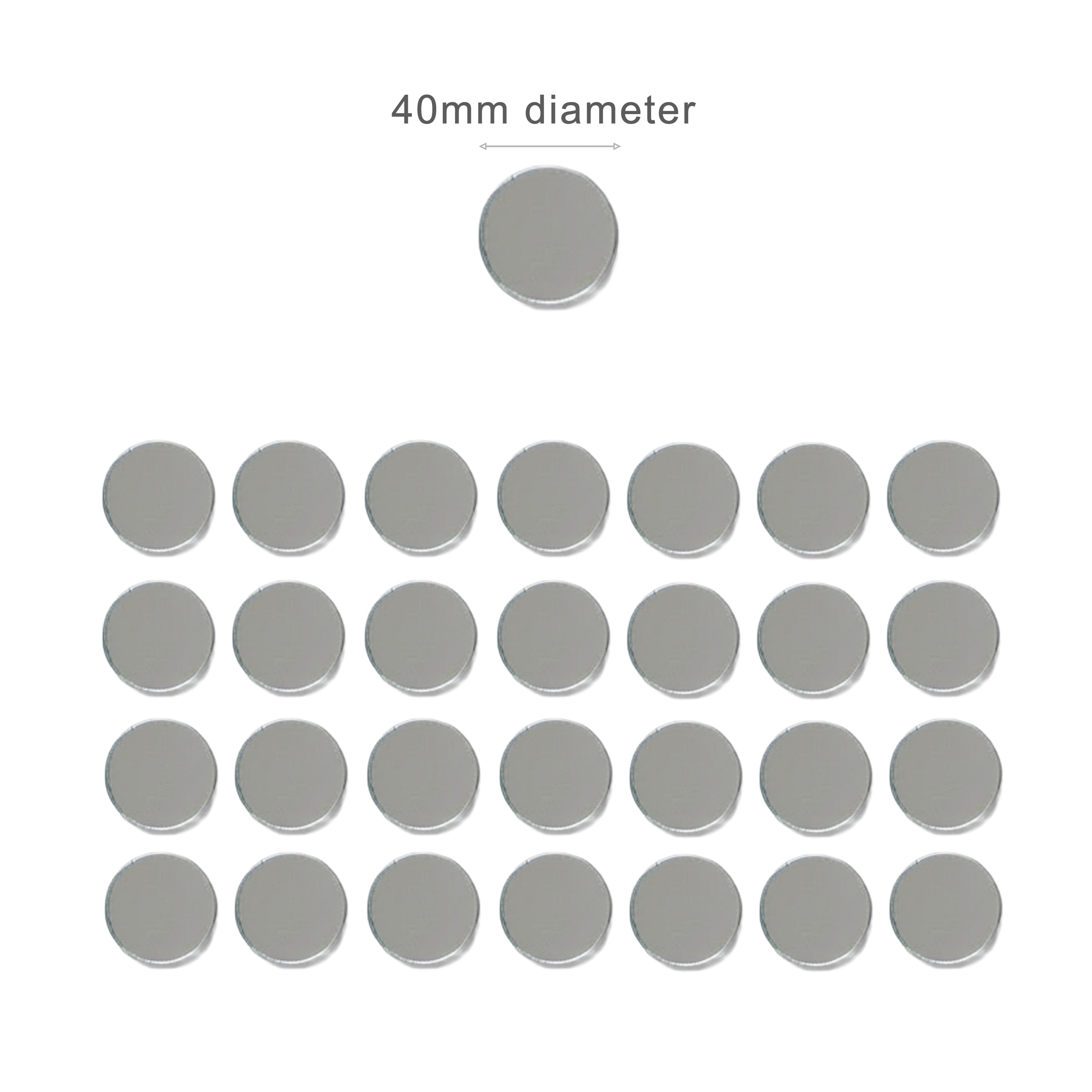 Cut Mirror Round 40Mm 1kg