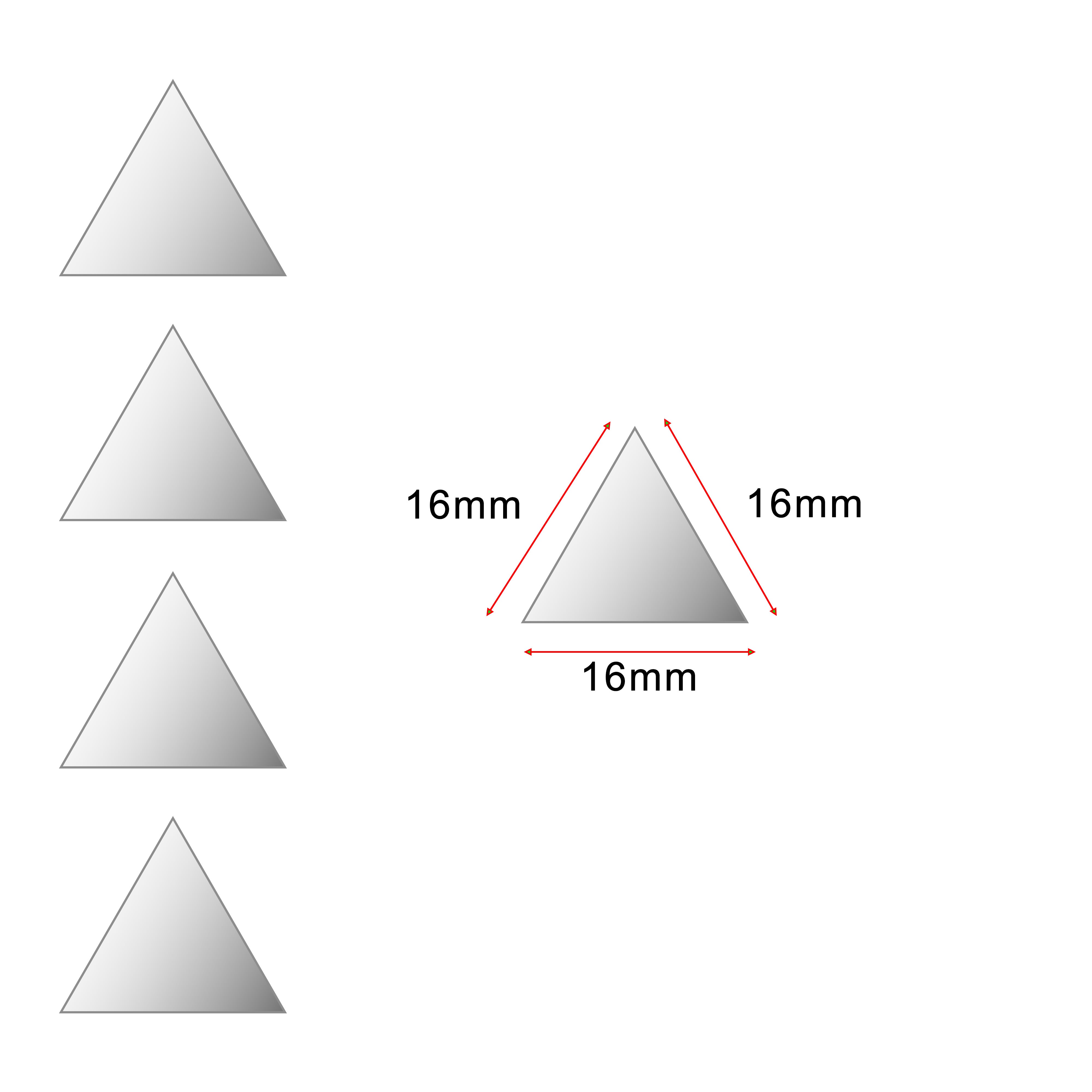 Cut Mirror Triangular 16Mm 1kg