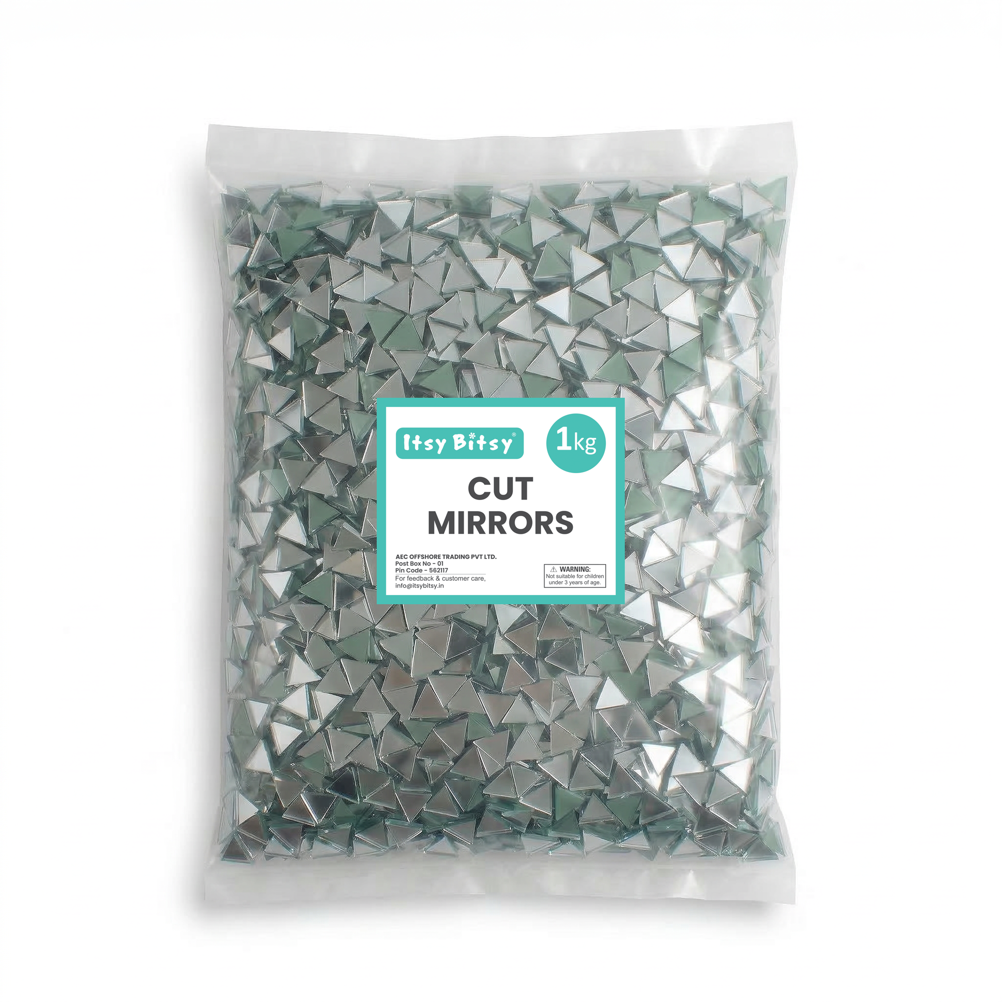 Cut Mirror Triangular 12Mm 1kg