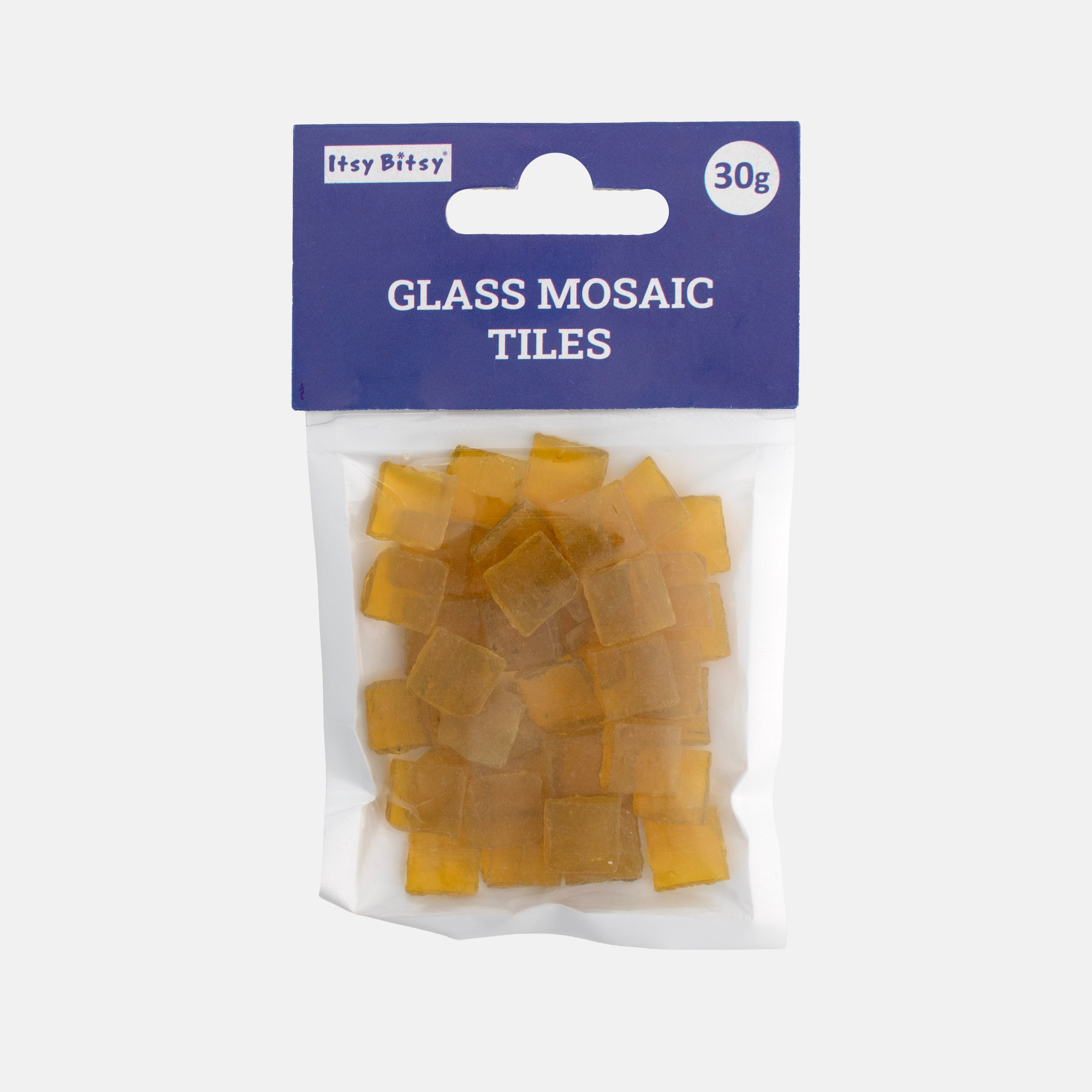Glass Mosaic Tiles Yellow Square 2mm, 30gm