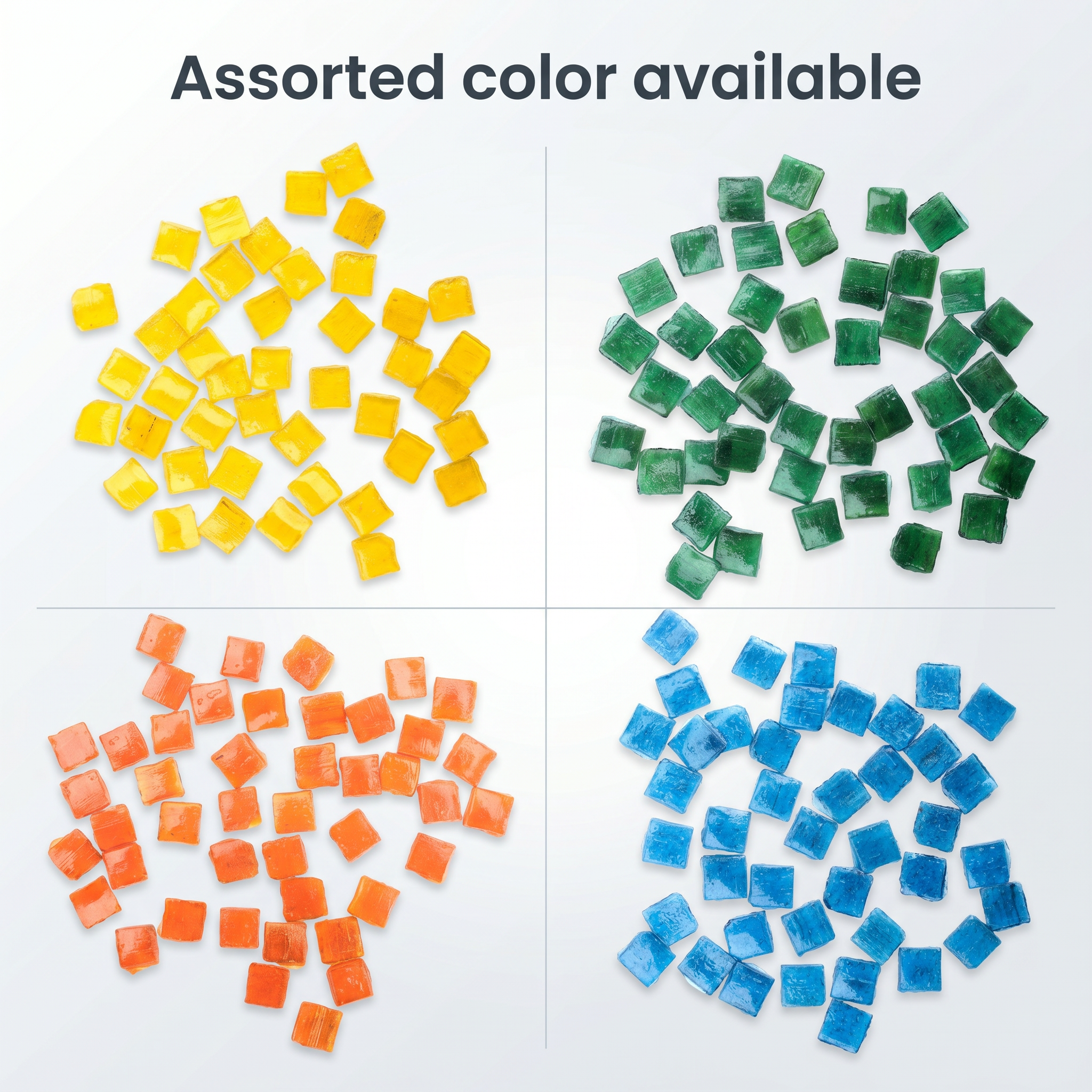 Glass Mosaic Tiles - Blue, Square 2mm, 30gm