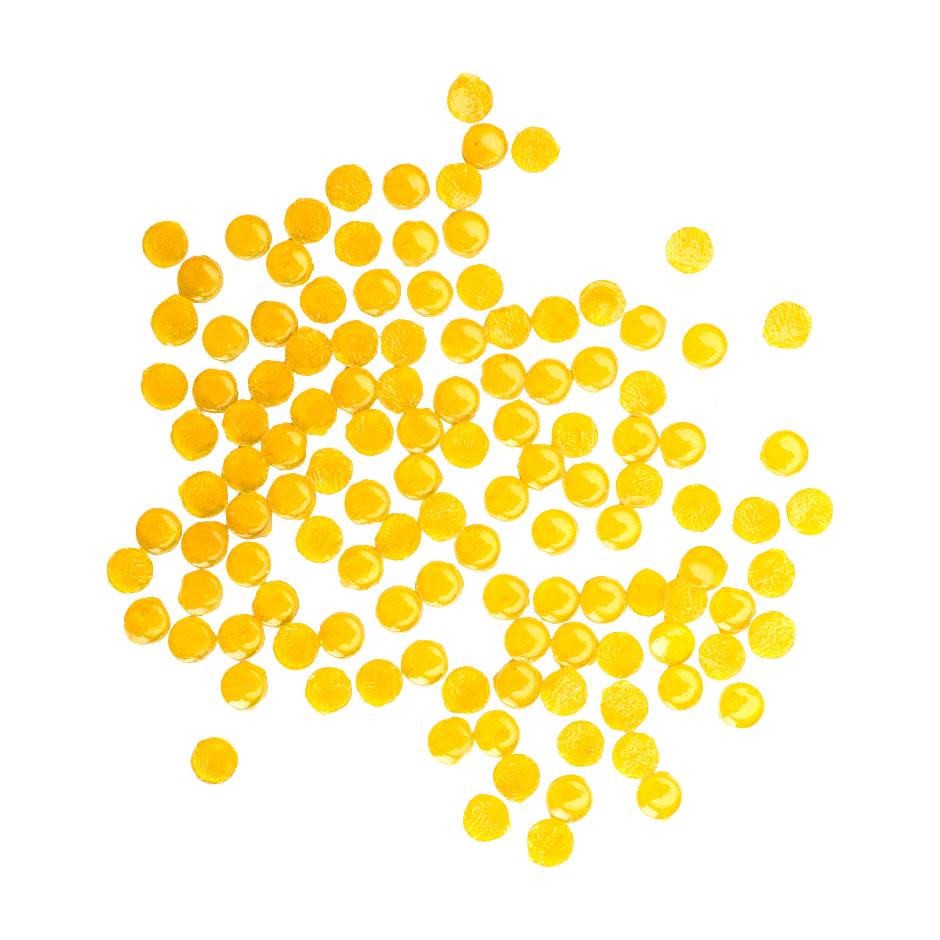 Glass Mosaic Tiles - Yellow, Round, 2mm, 30gm