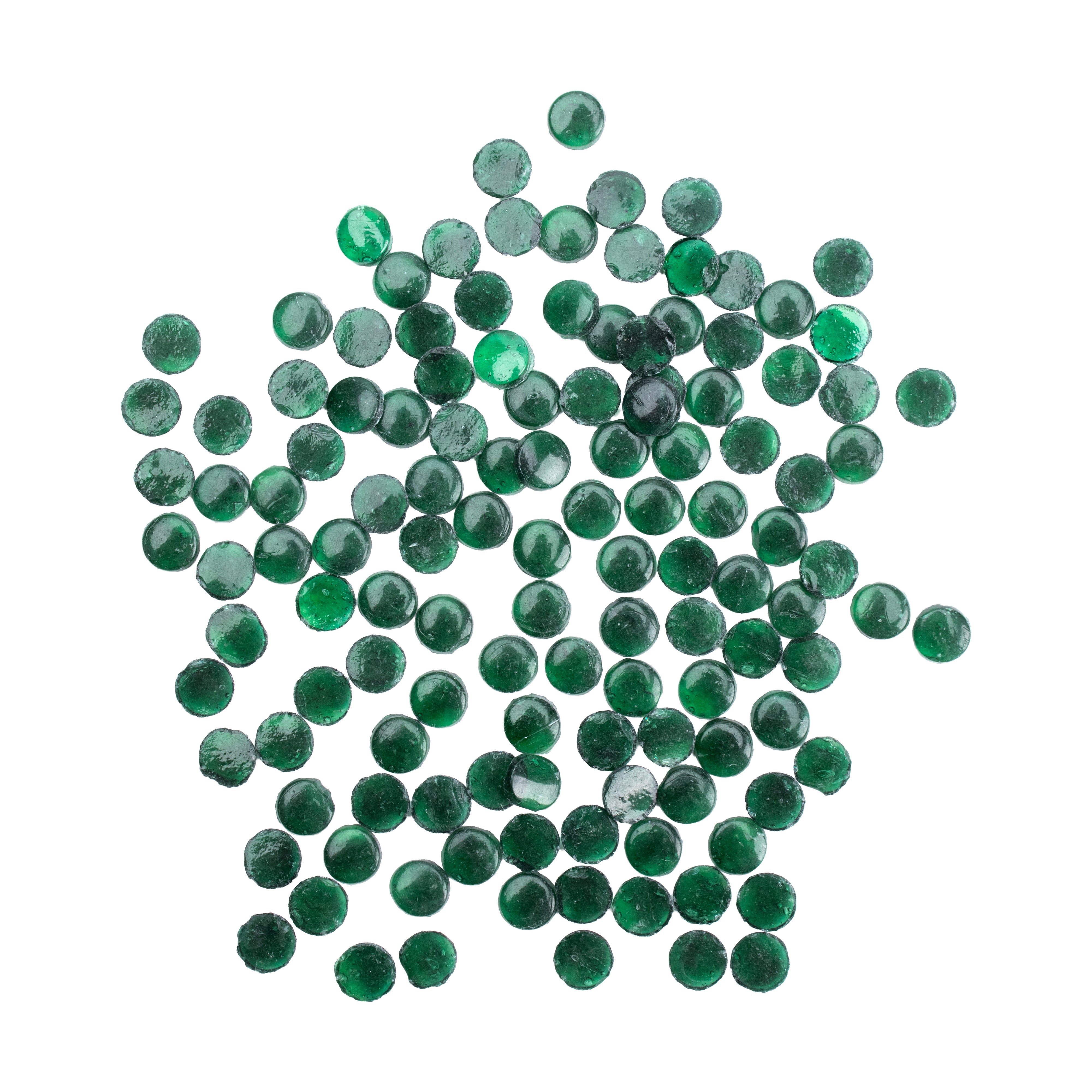 Glass Mosaic Tiles - Green, Round, 2mm, 30gm