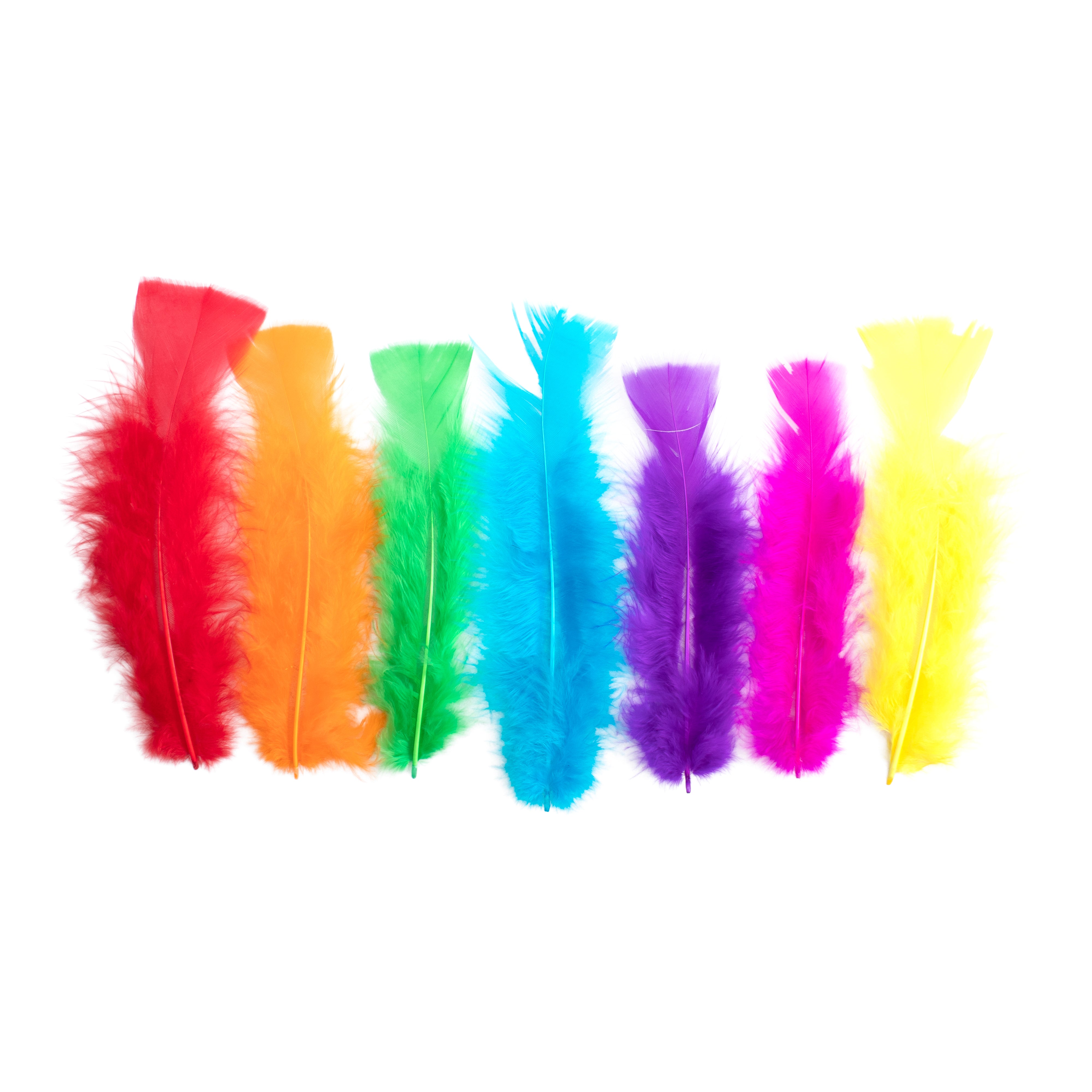 Turkey Feathers Bright 10 to 15cm 20pc