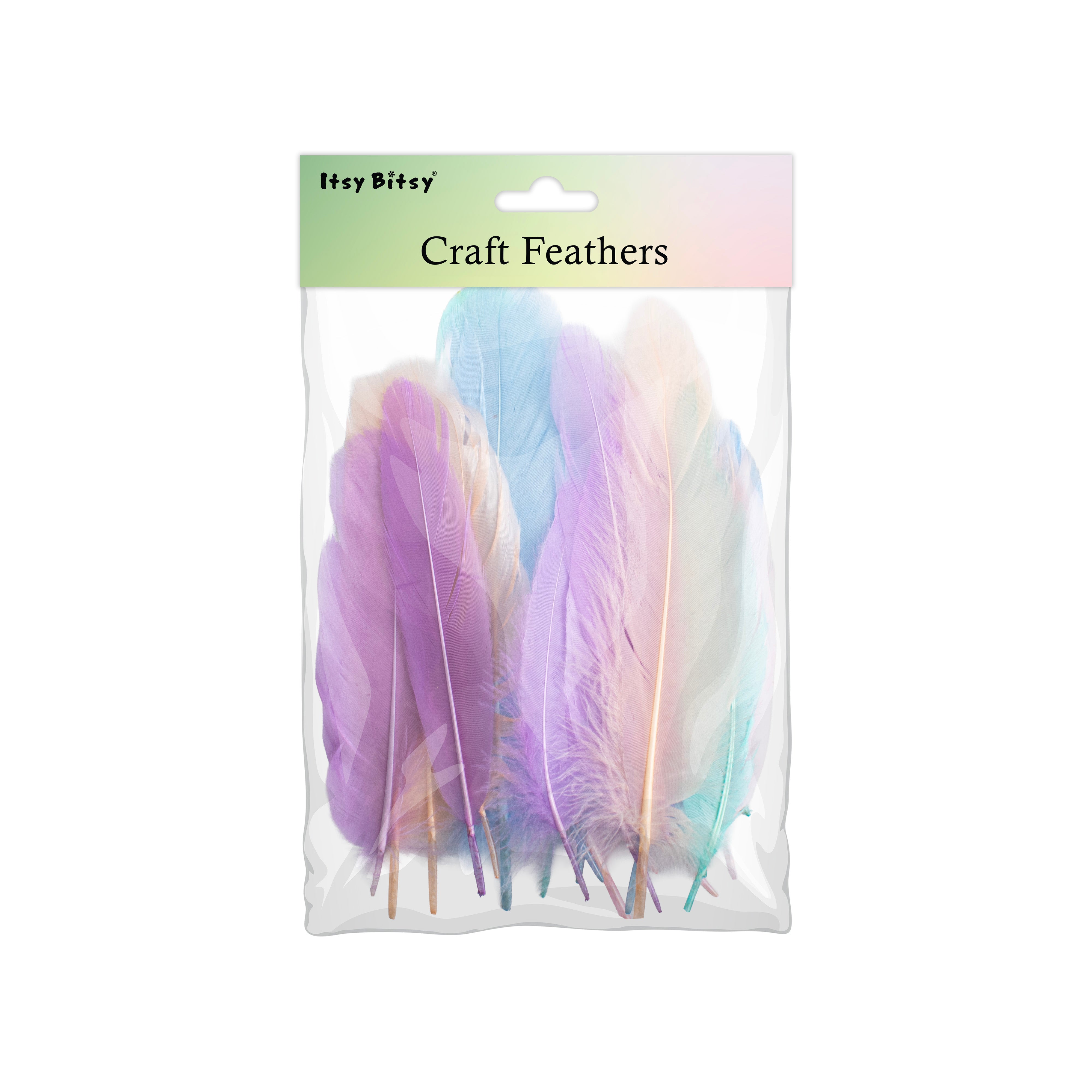 Duck Feathers Pastel 10 to 15cm 20pc