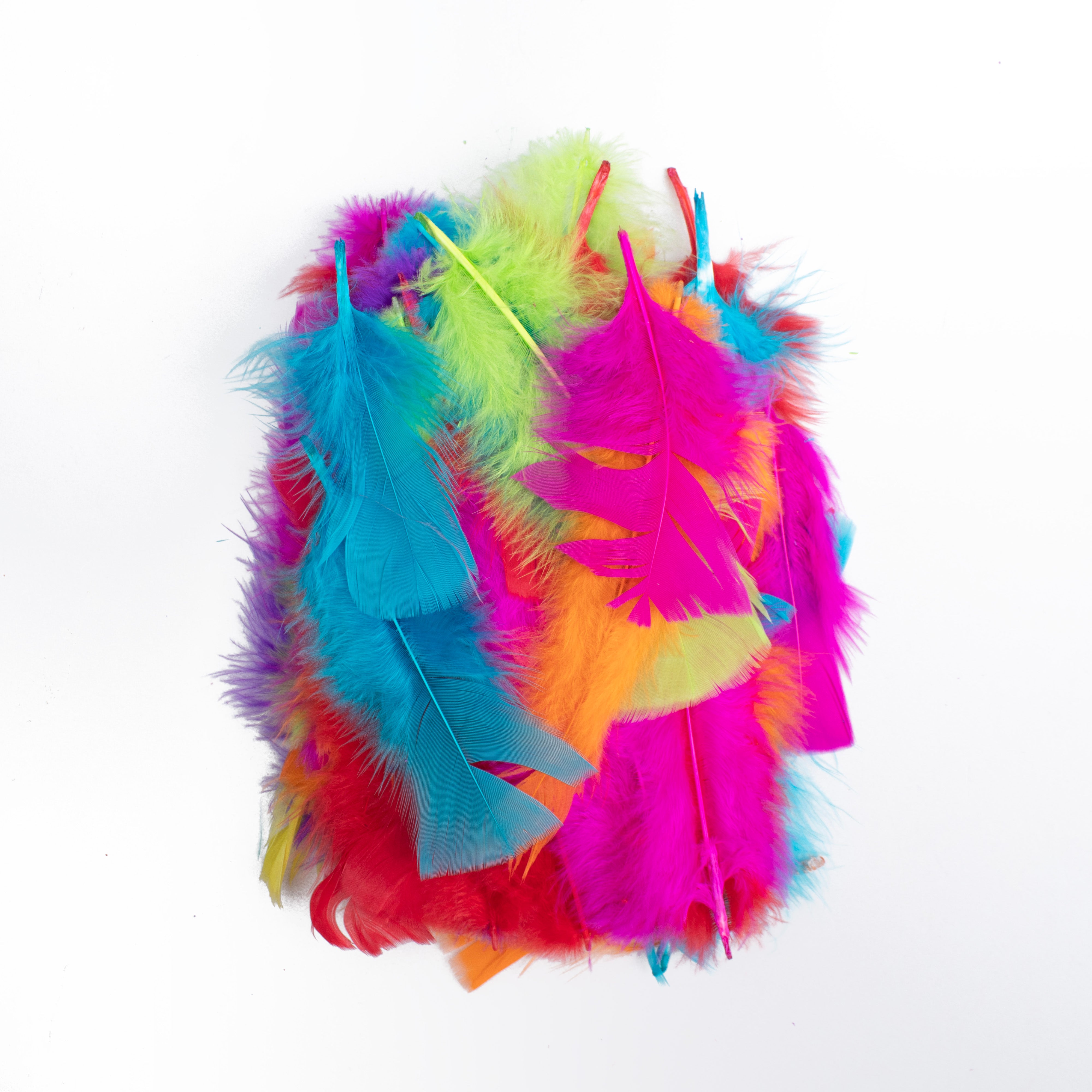 Long Turkey Feathers Bright 10 to 15cm 10gm