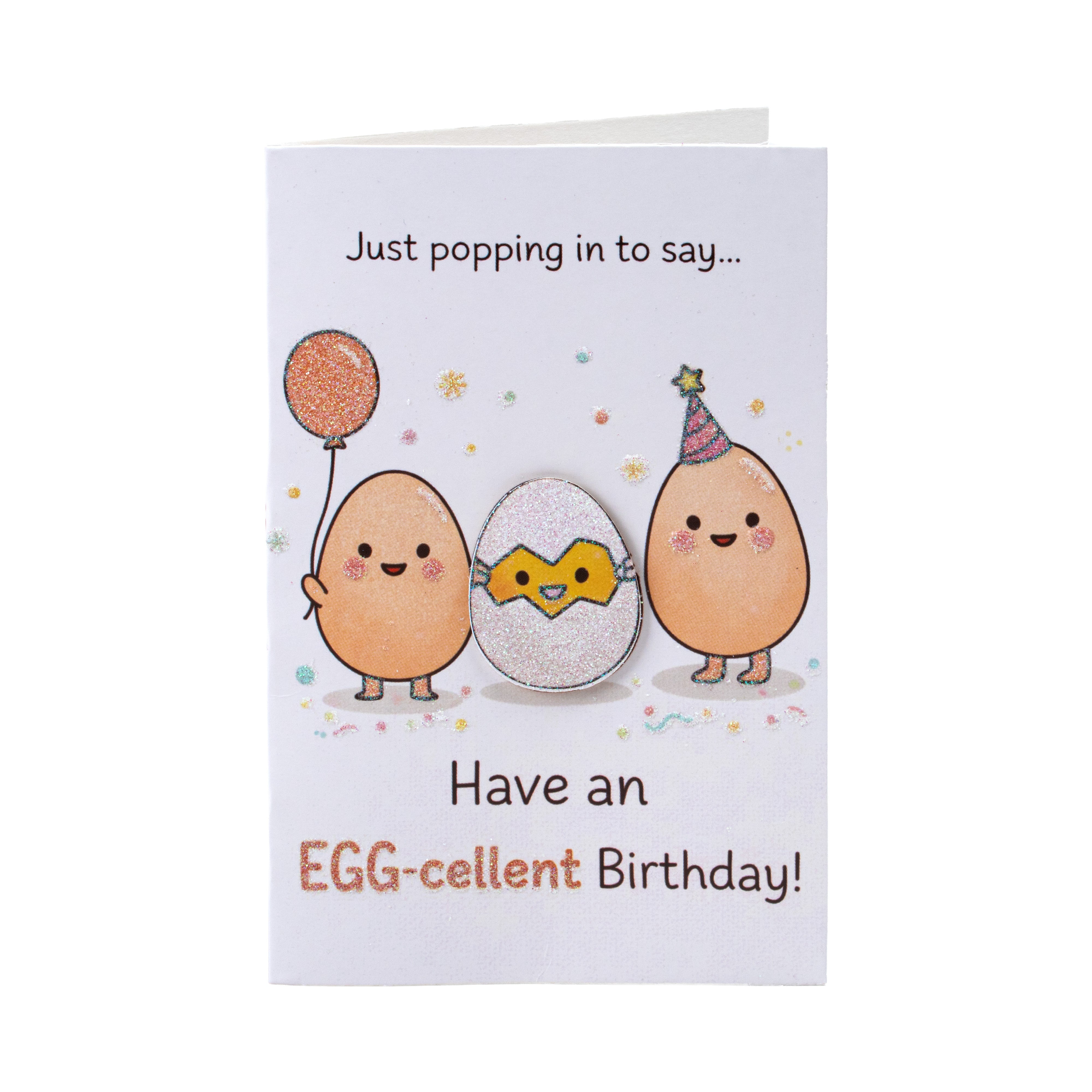 Greeting Card & Envelope Egg-cellent Birthday 4 X 6inch 2pc