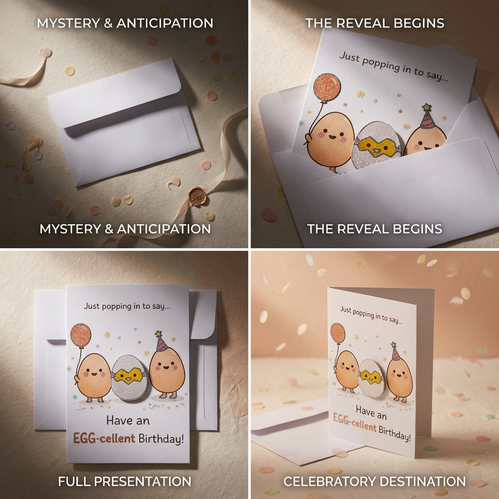 Greeting Card & Envelope Egg-cellent Birthday 4 X 6inch 2pc