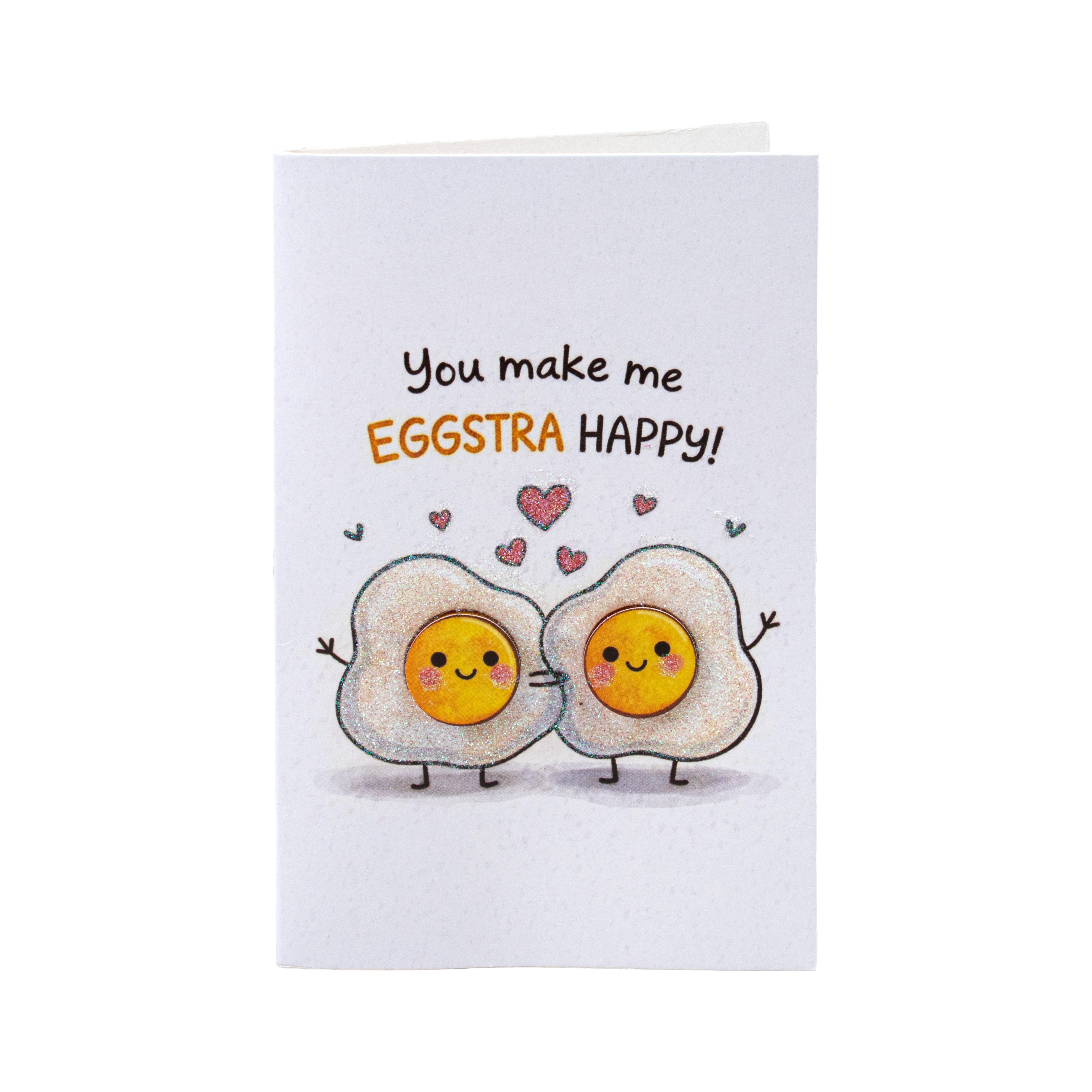 Greeting Card & Envelope Eggstra Happy 4 X 6inch 2pc