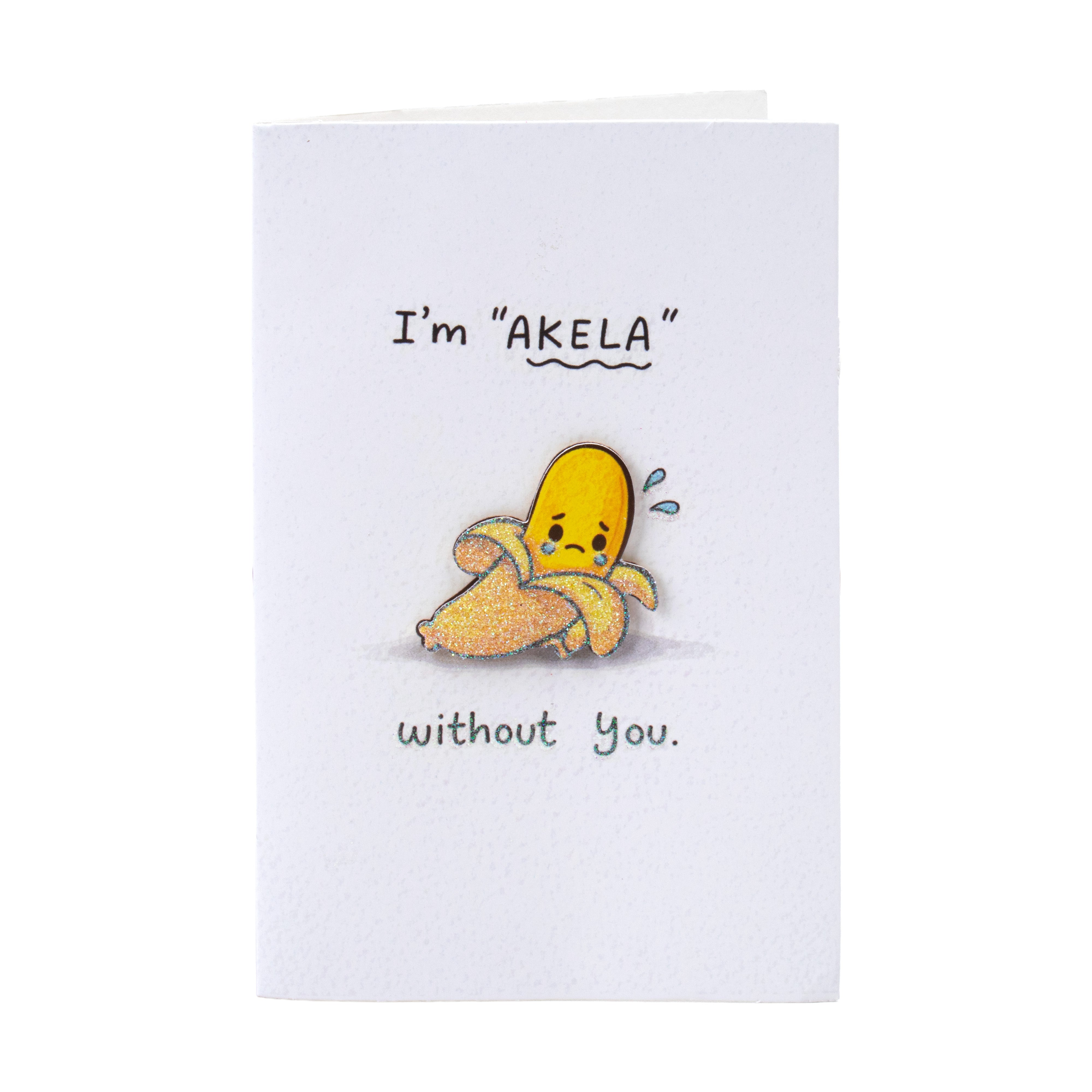 Greeting Card & Envelope Akela Without You 4 X 6inch 2pc