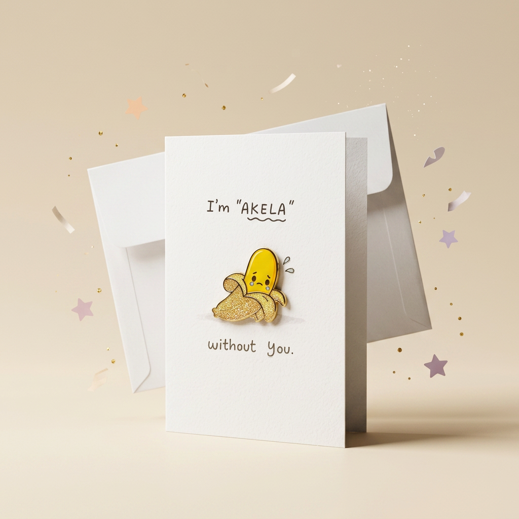 Greeting Card & Envelope Akela Without You 4 X 6inch 2pc