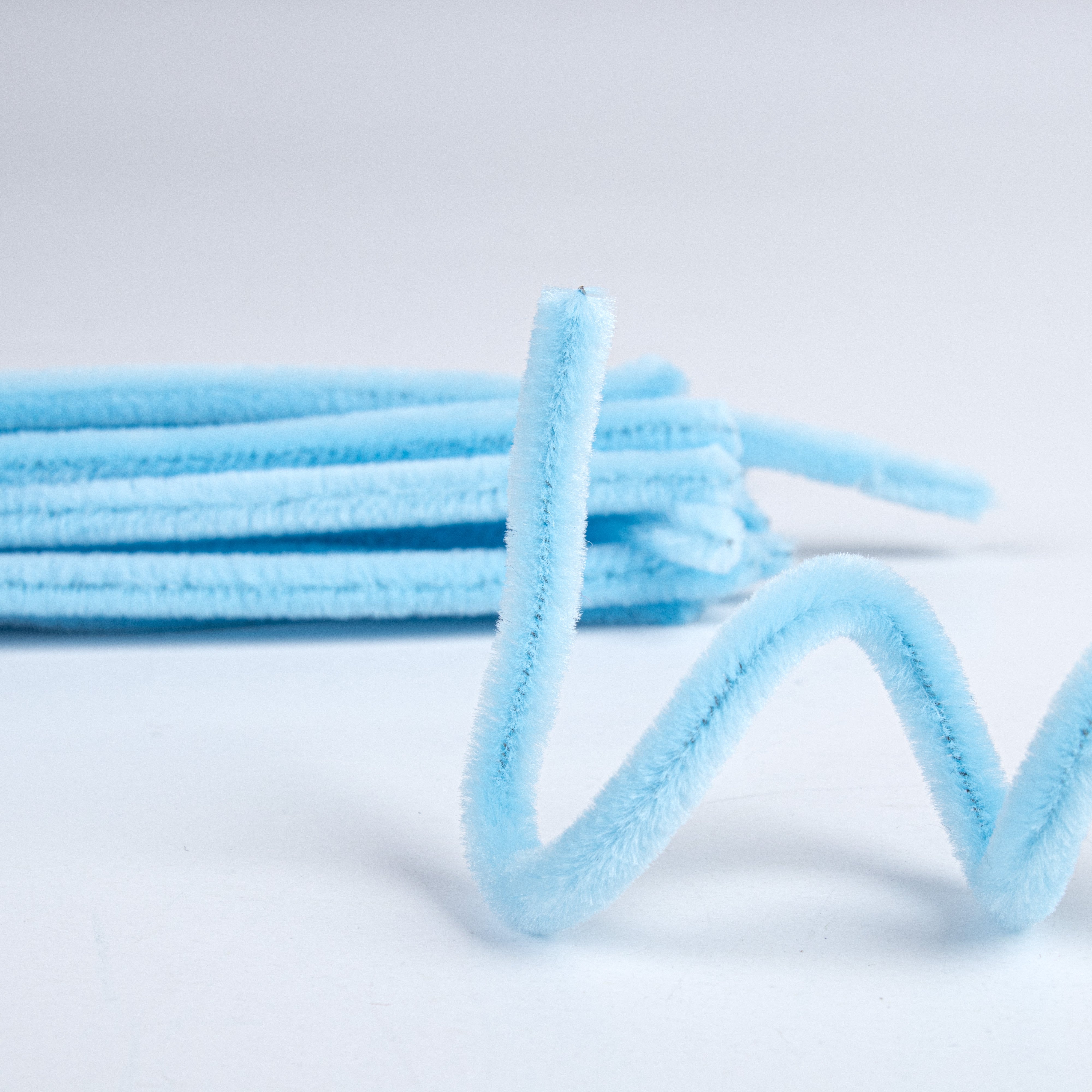 Chenille Stems Sky Blue 18pc