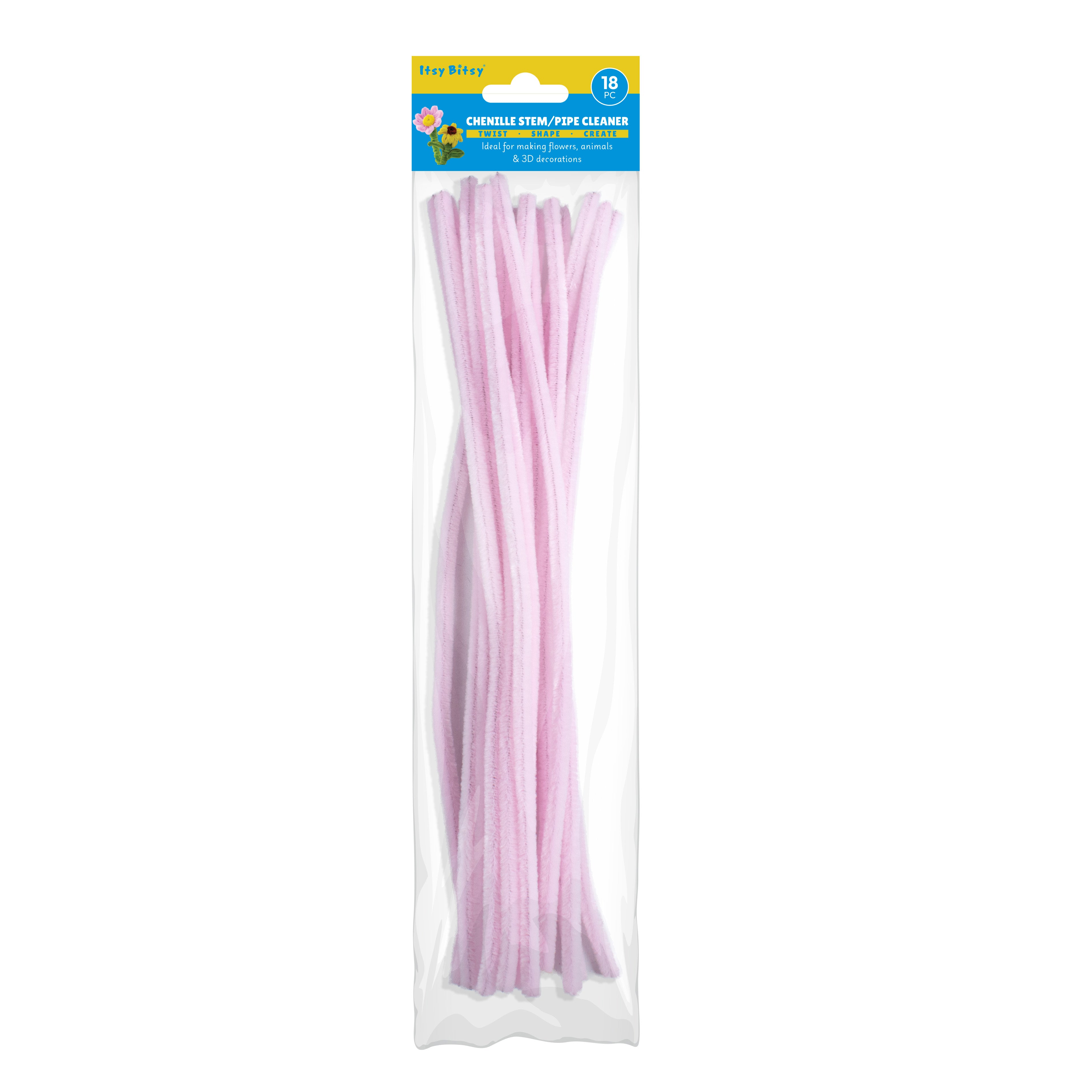 Chenille Stems Light Pink 18pc