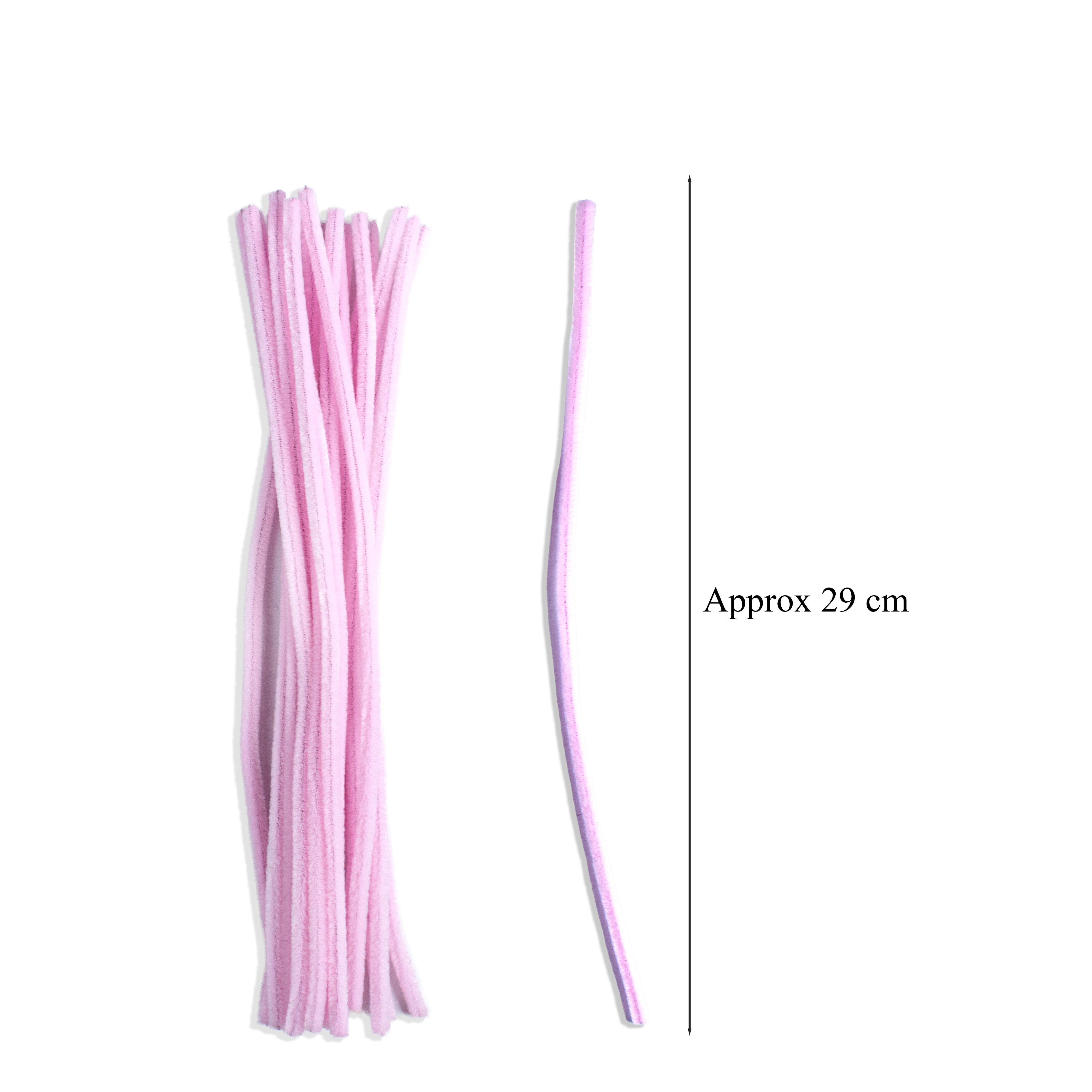 Chenille Stems Light Pink 18pc