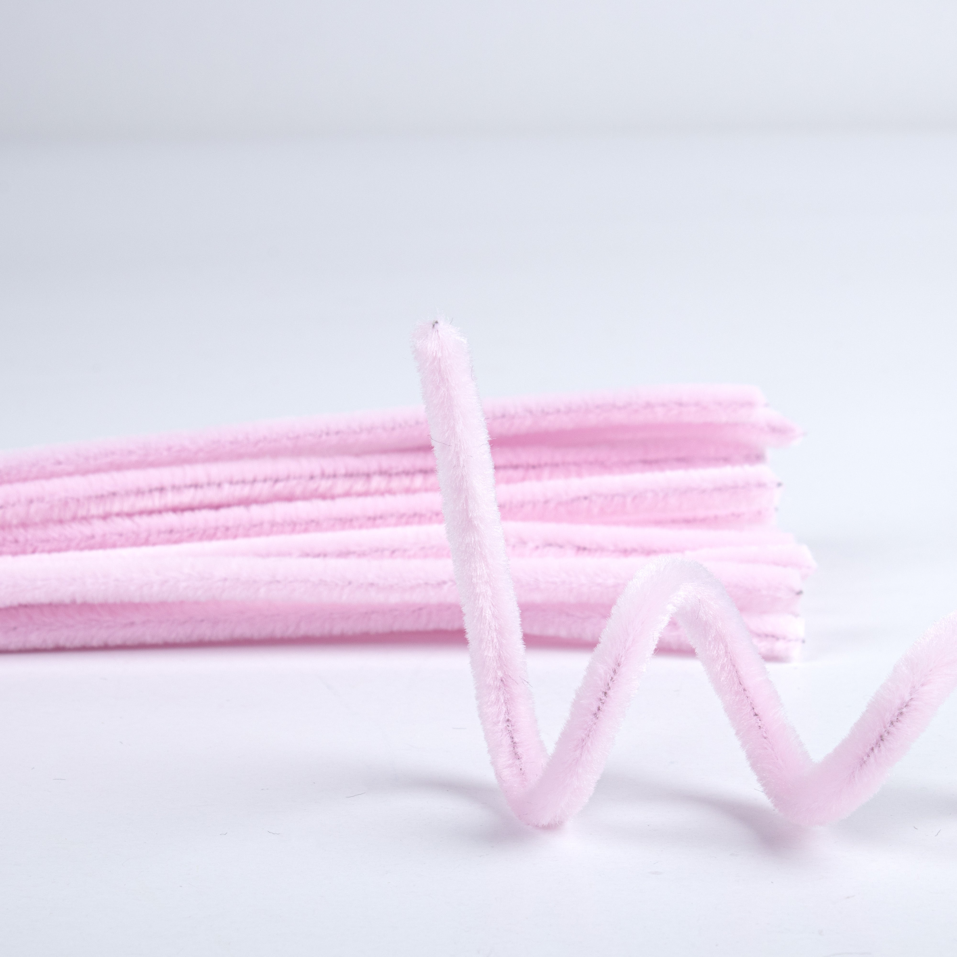 Chenille Stems Light Pink 18pc