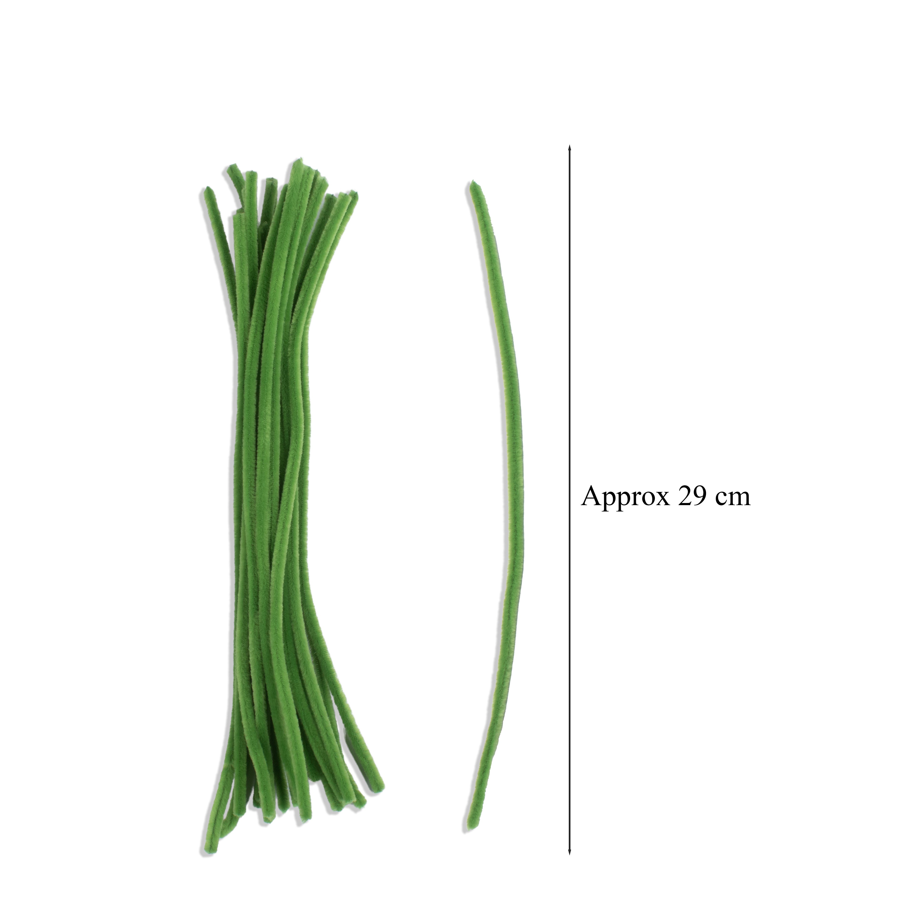Chenille Stems Moss green 18pc