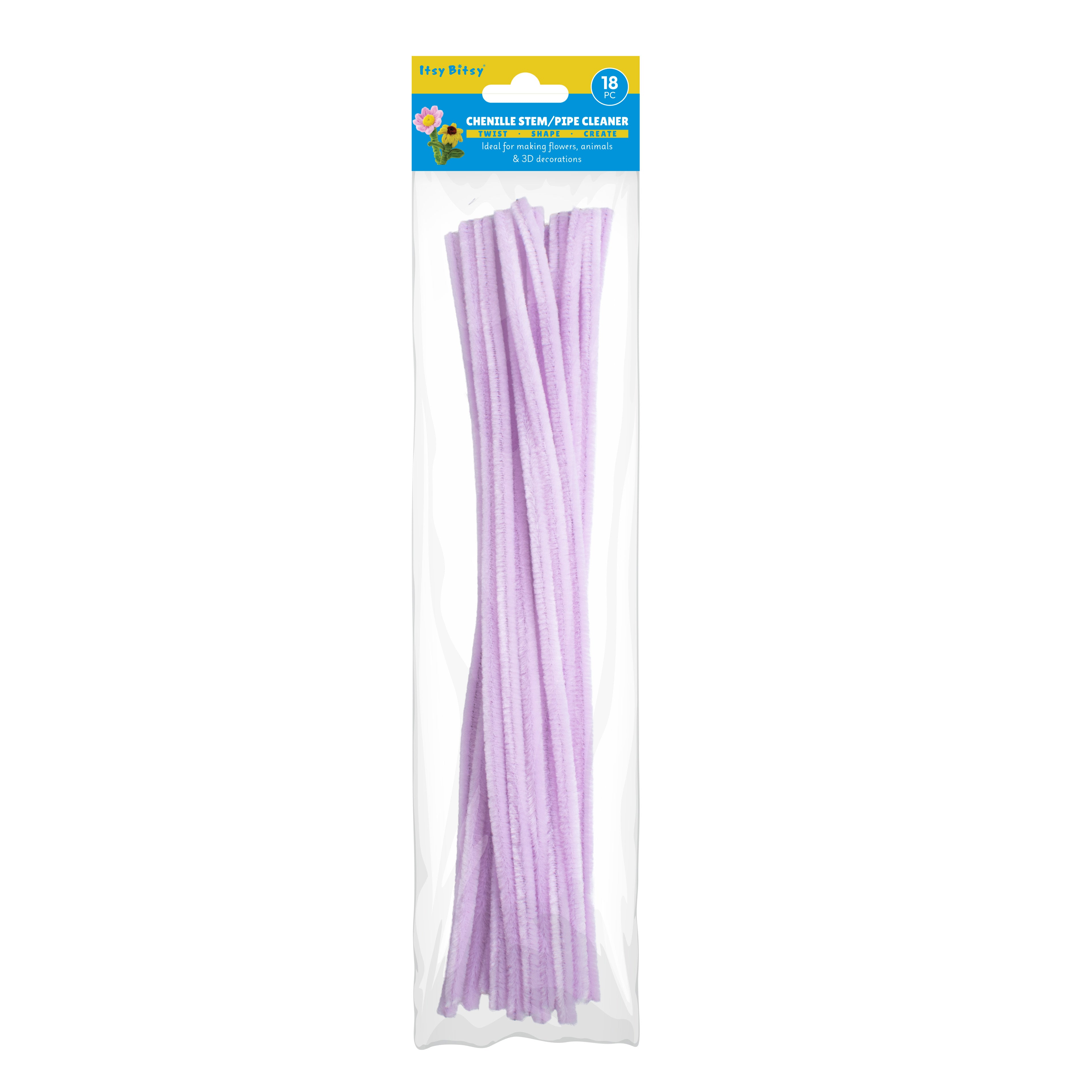 Chenille Stems Purple 18pc