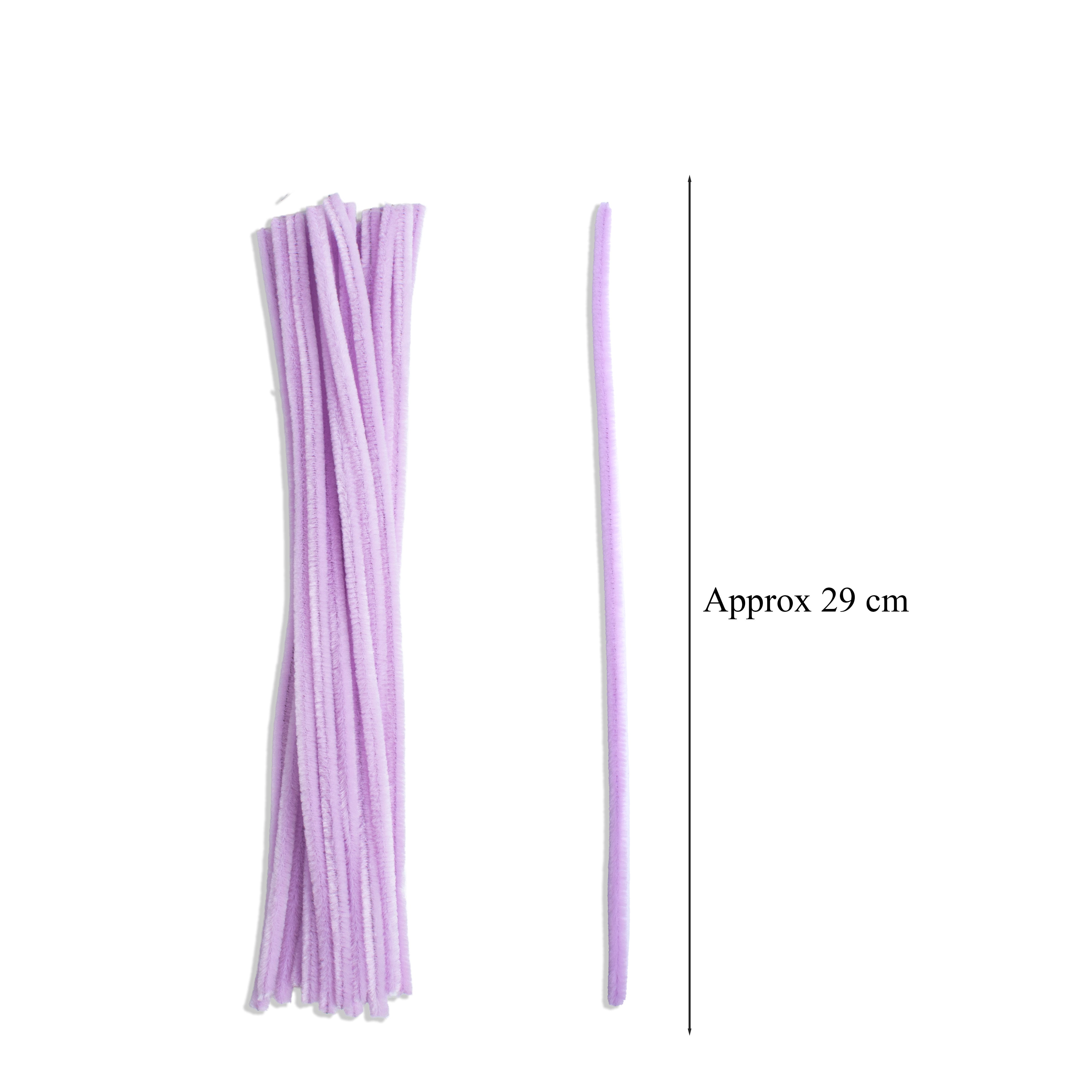 Chenille Stems Purple 18pc