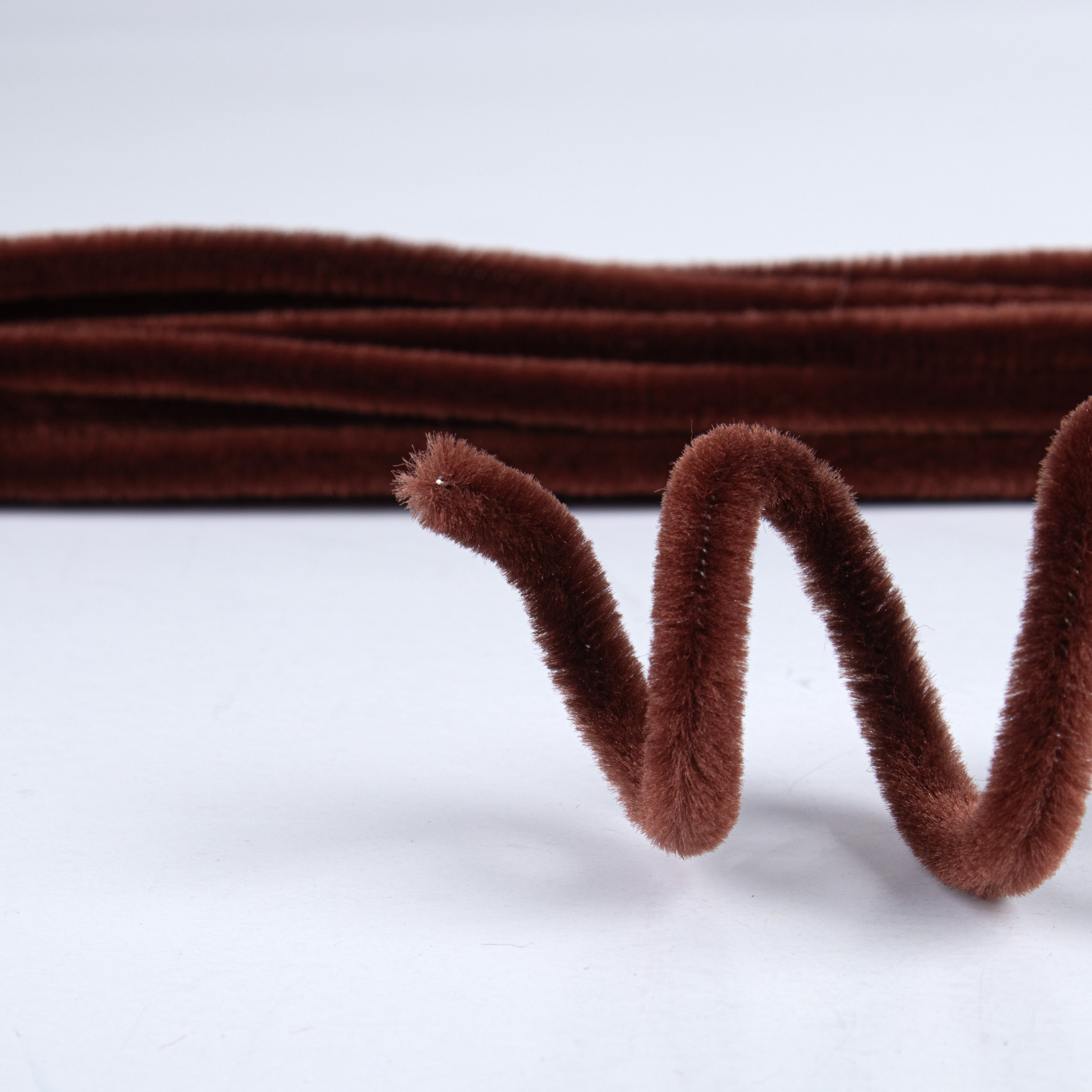 Chenille Stems Dark Brown 18pc