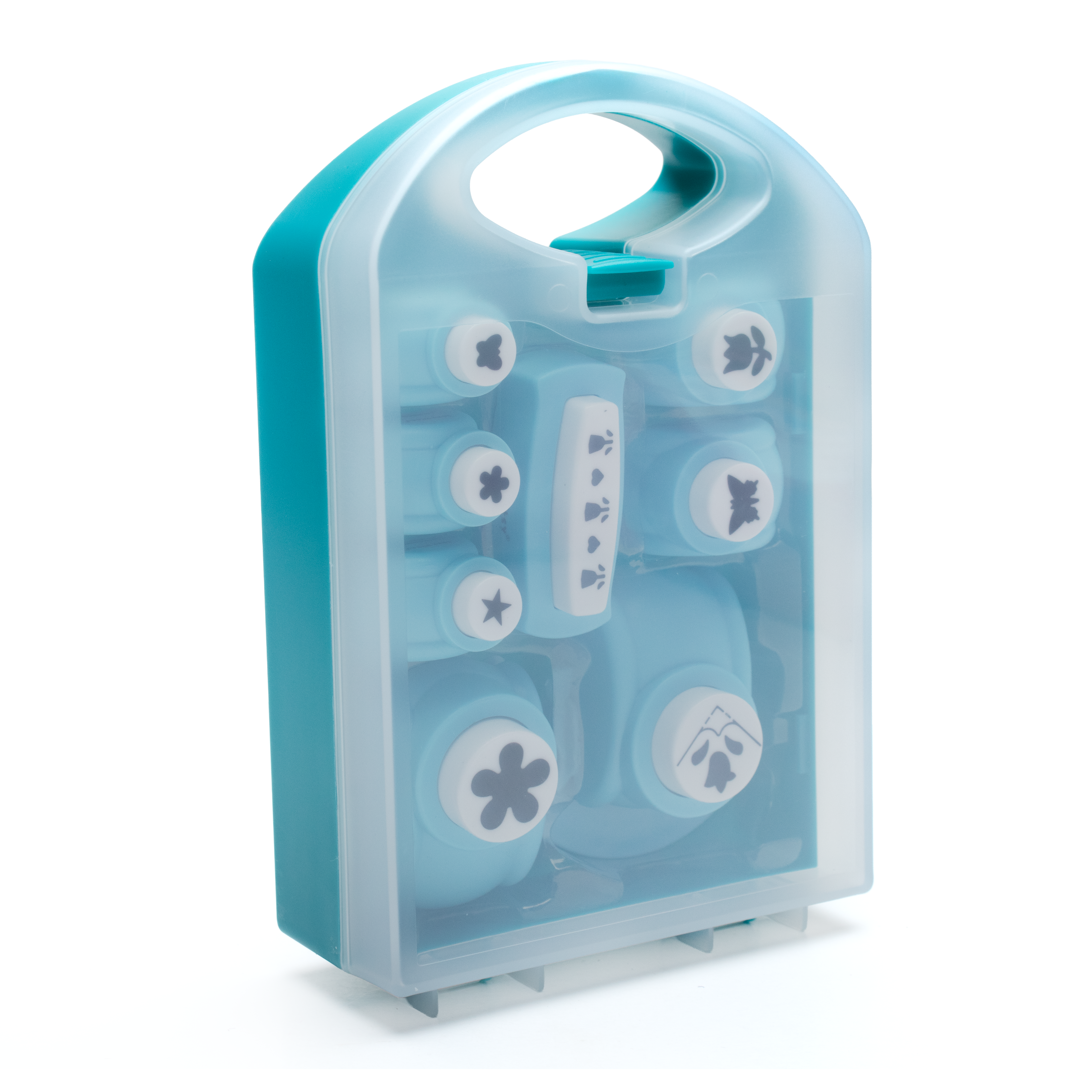 Multi Punch 8pc Set 3 X 10mm 2 X 16mm 1 X 25mm punch 1 X 25mm corner punch 1pc border punch in organizer Box IB