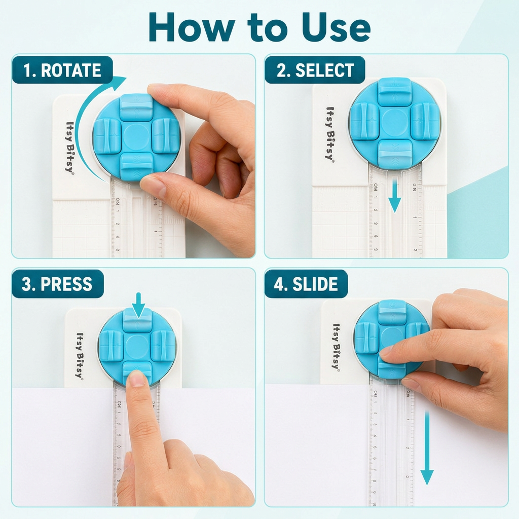 4-in-1 Paper Trimmer 1pc Blister IB