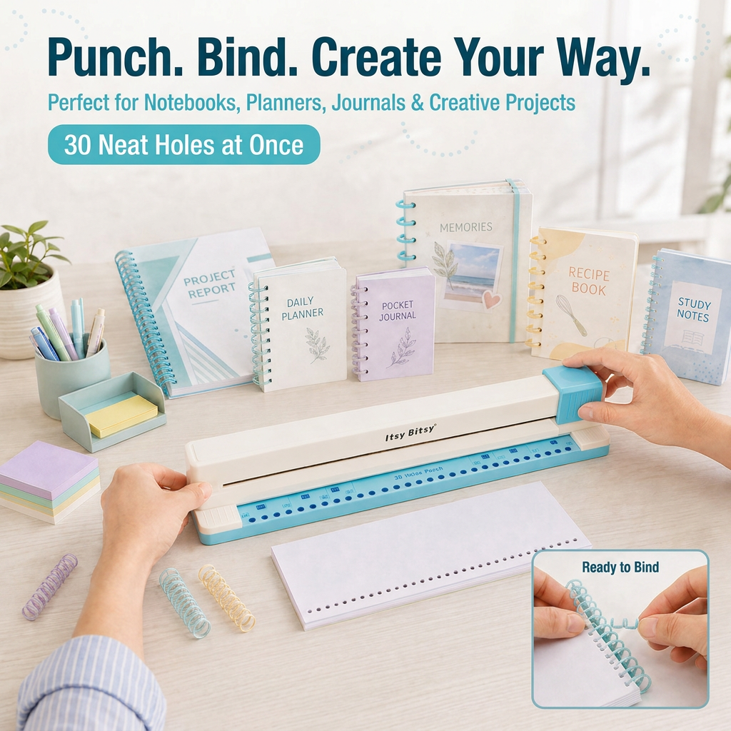 30 Hole Punch Binding Machine 1pc Box IB