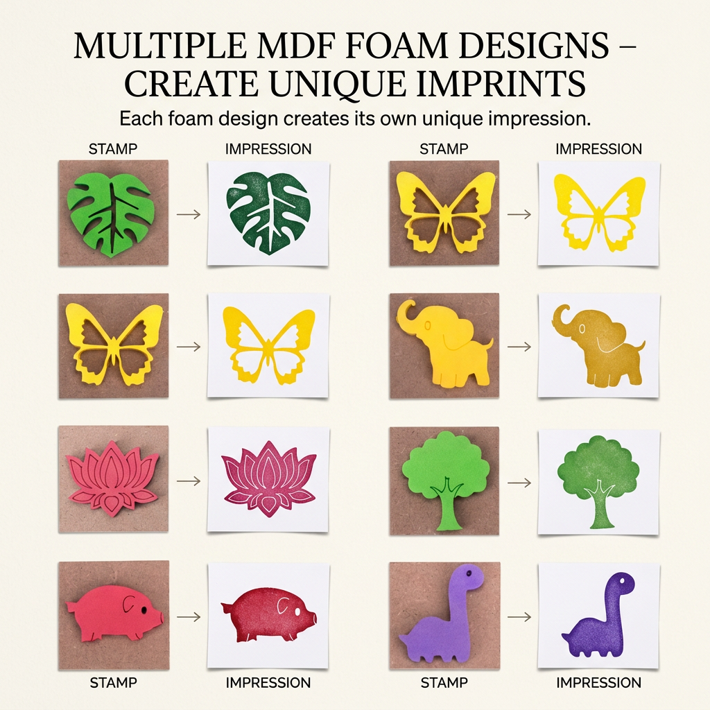 Foam Stamp English Daisy 3.5 X 3.5cm X 5mm Thick (MDF Base 5.5mm thick round 5cm dia) 1pc
