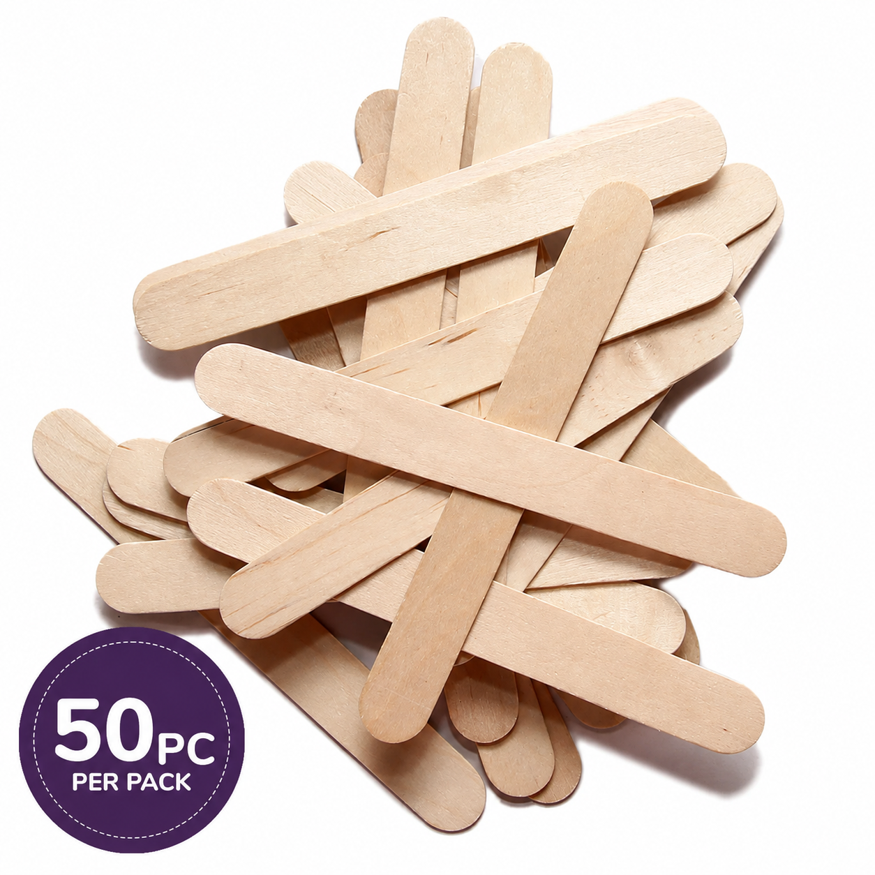 Ice Cream Sticks Natural 150 x 18 x 2mm 50pc
