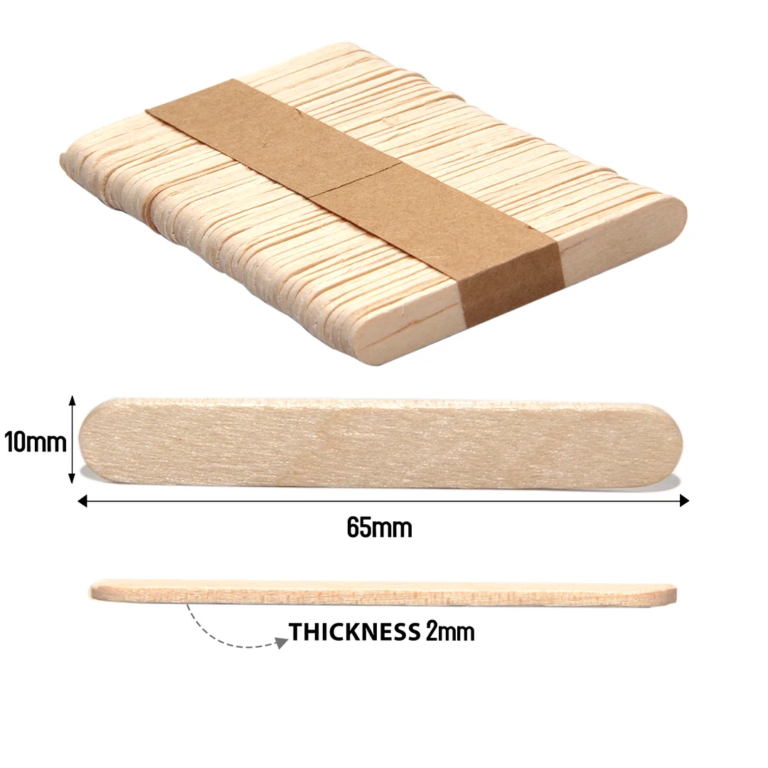 Ice Cream Sticks Natural 65 x 10 x 2mm
