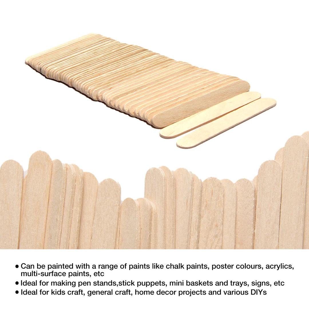 Ice Cream Sticks Natural 65 x 10 x 2mm