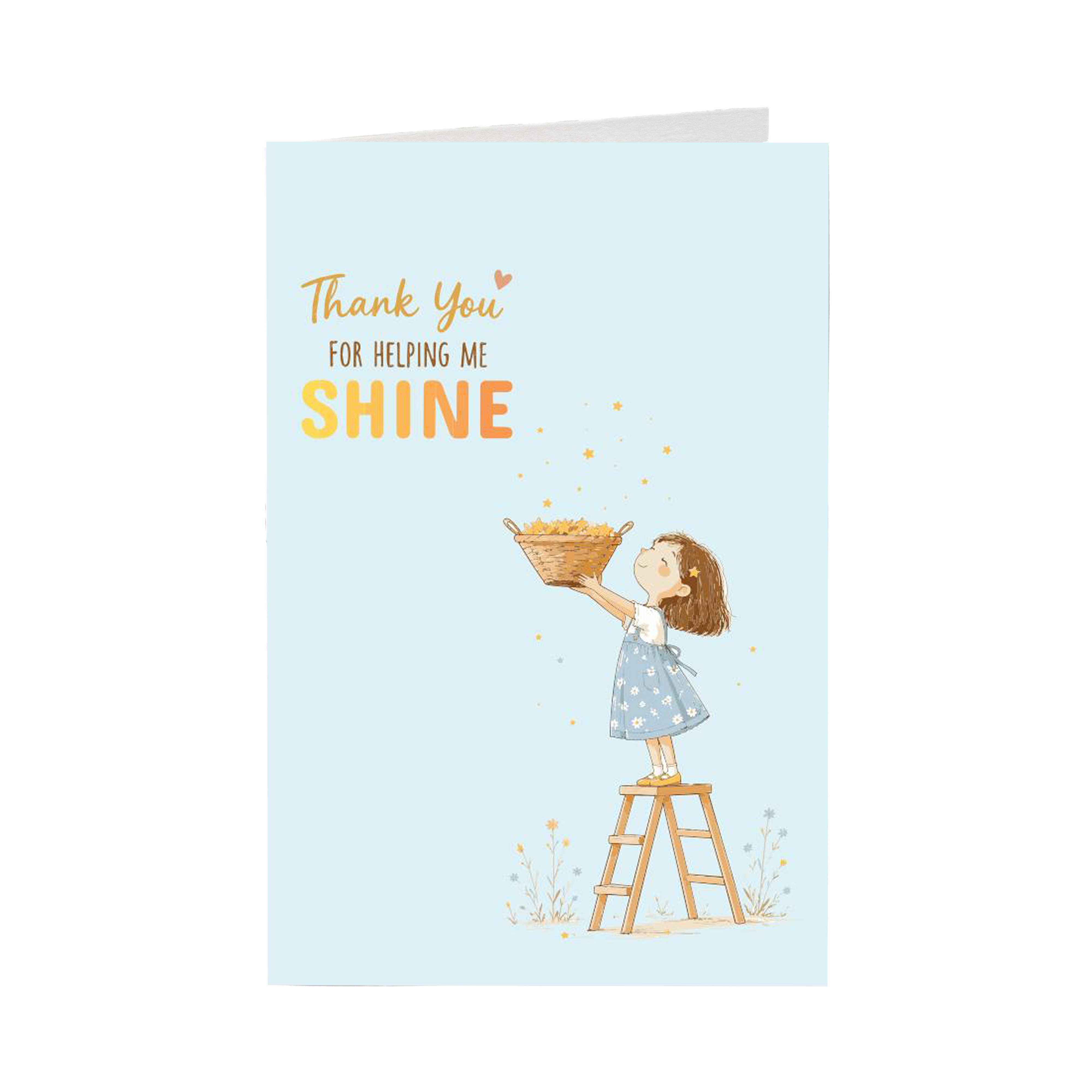 Greeting Card & Envelope Helping Me Shine 4 X 6inch 2pc PB IB