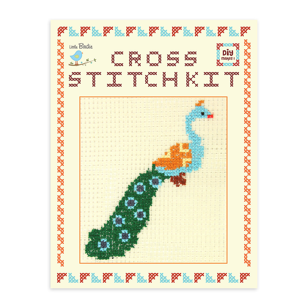 Itsy Bitsy Cross Stitch Kit- Peacock