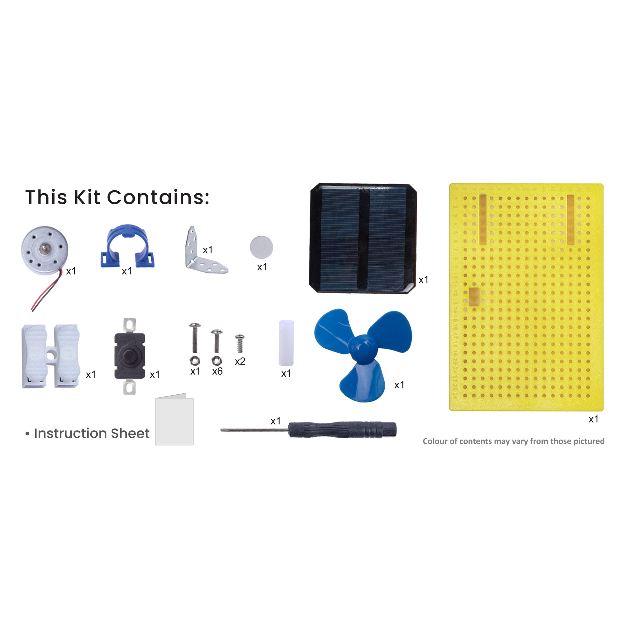 DIY STEM Learning Kit Build Your Own Solar Powered Fan 1 BOX