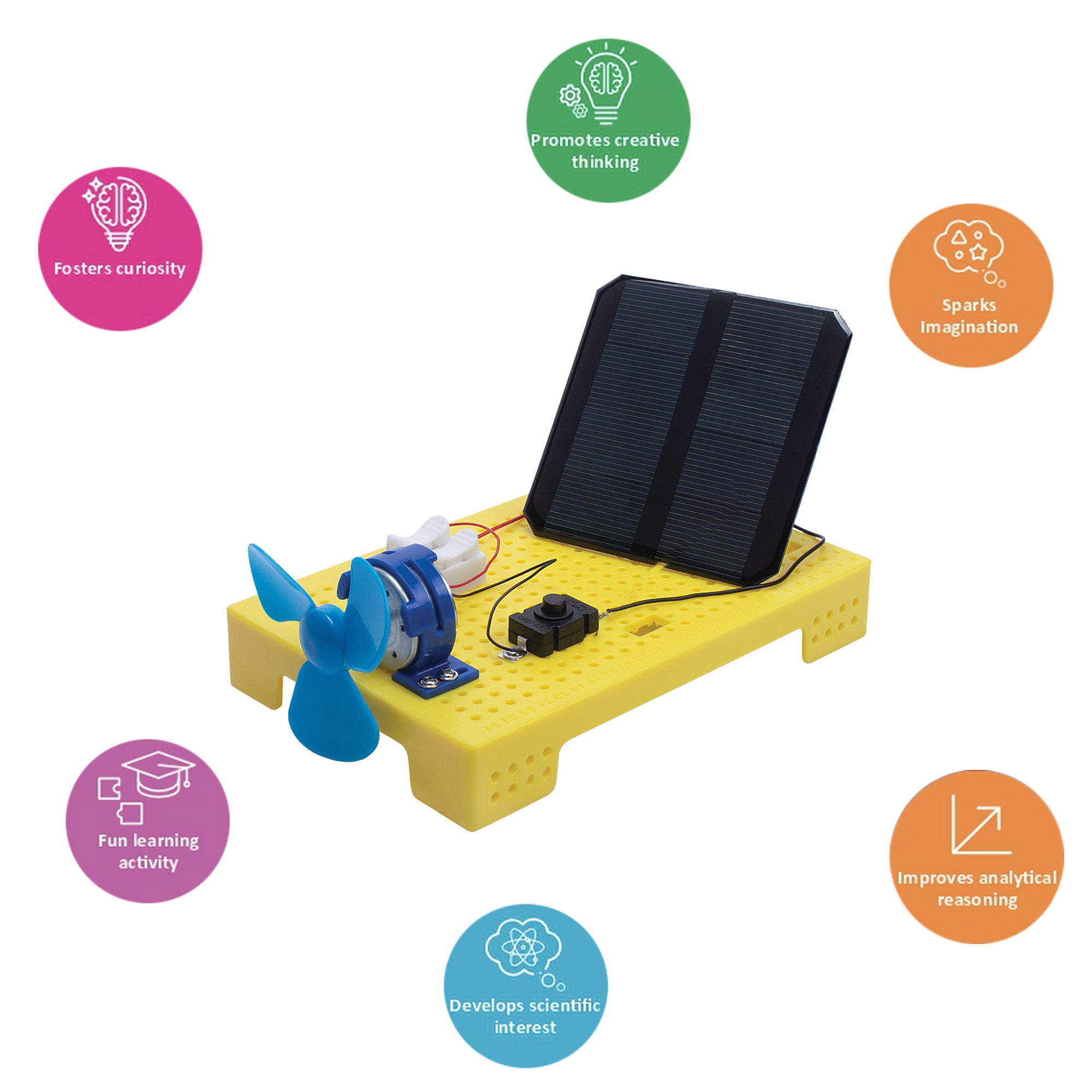 DIY STEM Learning Kit Build Your Own Solar Powered Fan 1 BOX