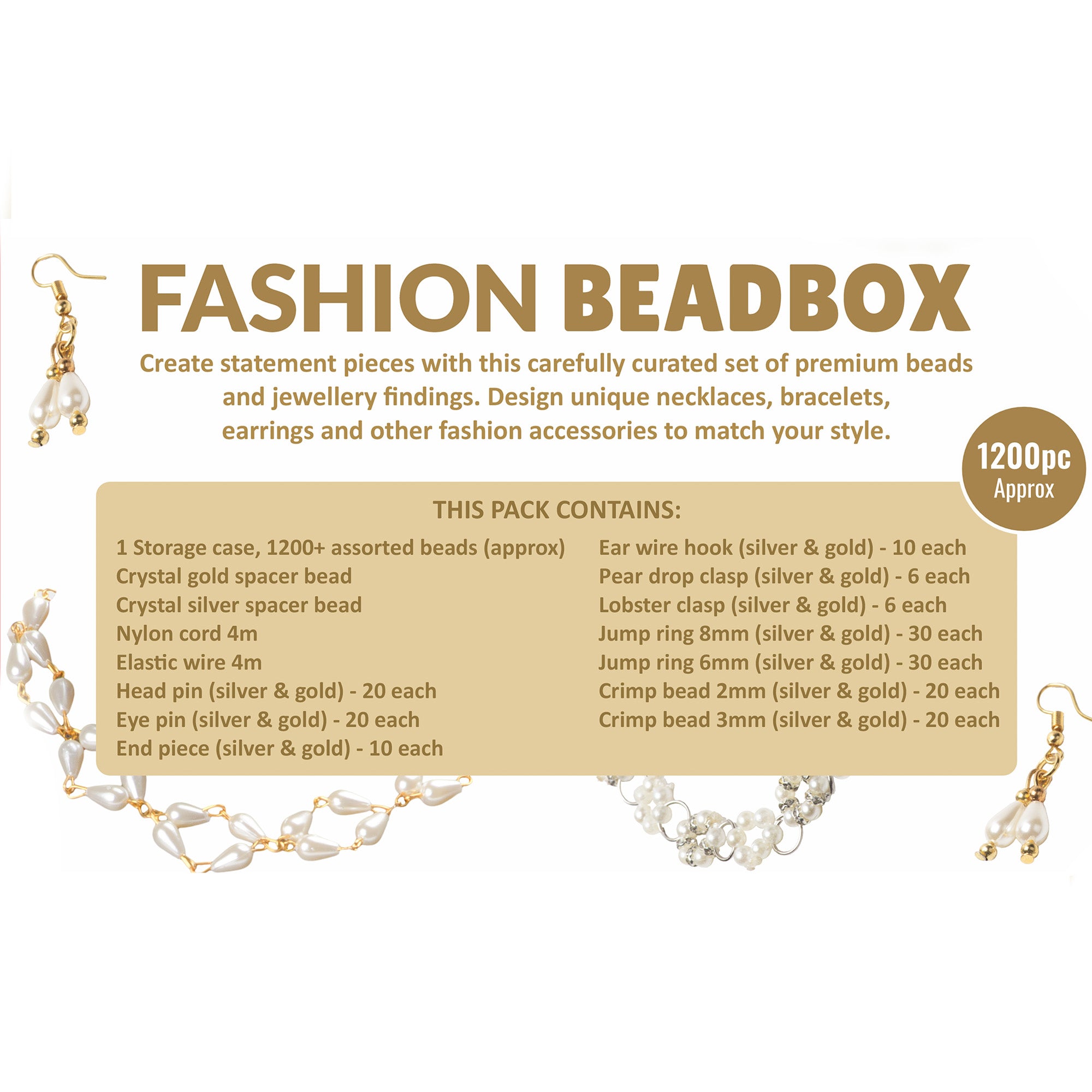 DIY Jewellery Artistry Kit Classy Pearl 16 Cavity 1BOX