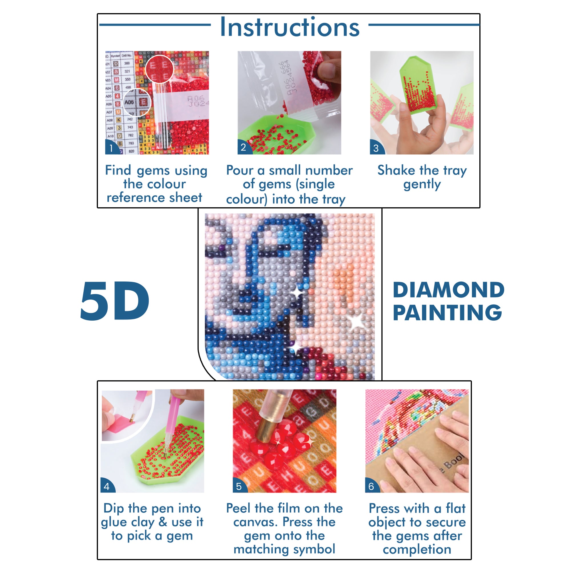 (40 x 50 cm) - 5D Diamond Painting - Enchanted Buddha + Matching Frame Combo